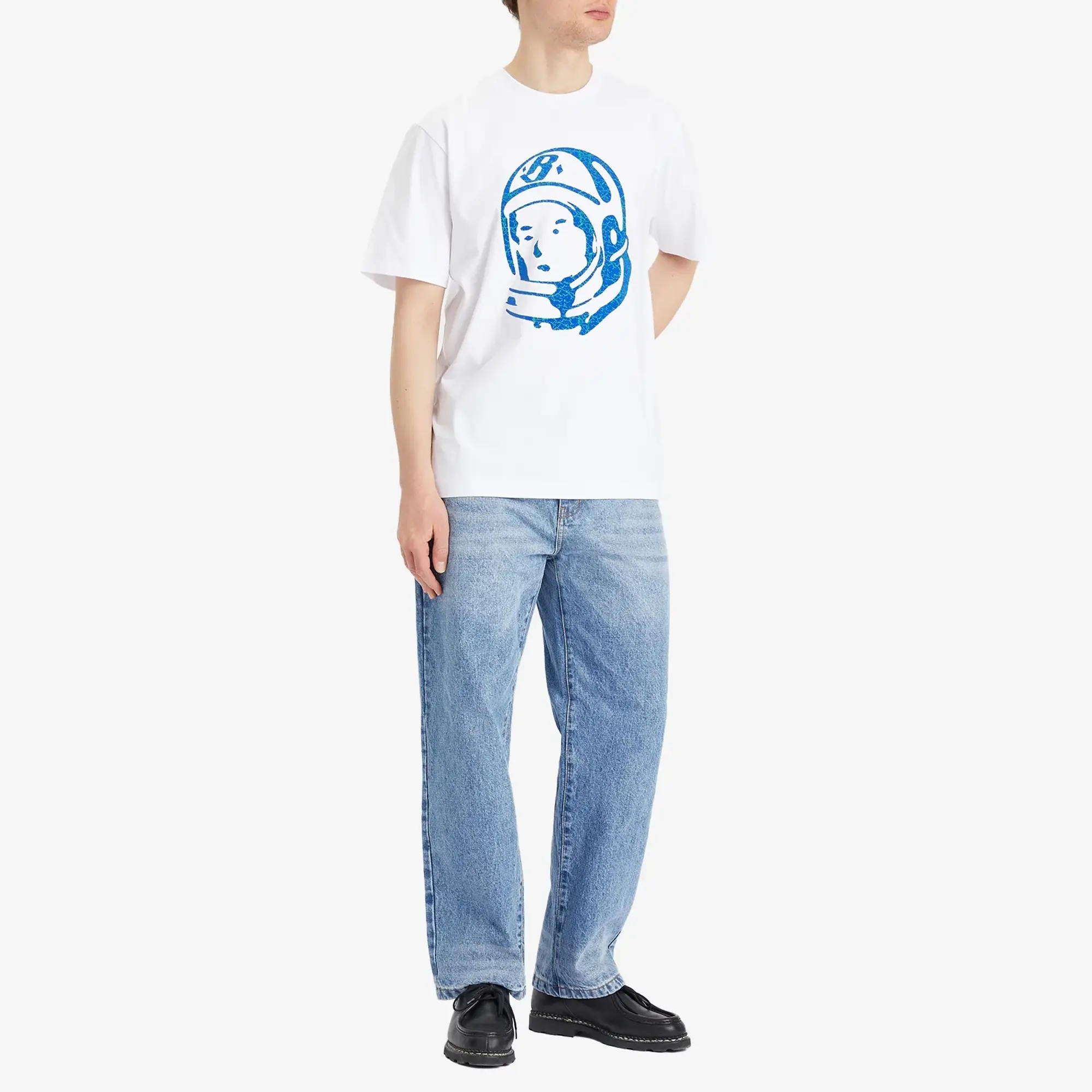 Billionaire Boys Club Men's Cracked Flock Print Astro T-Shirt White