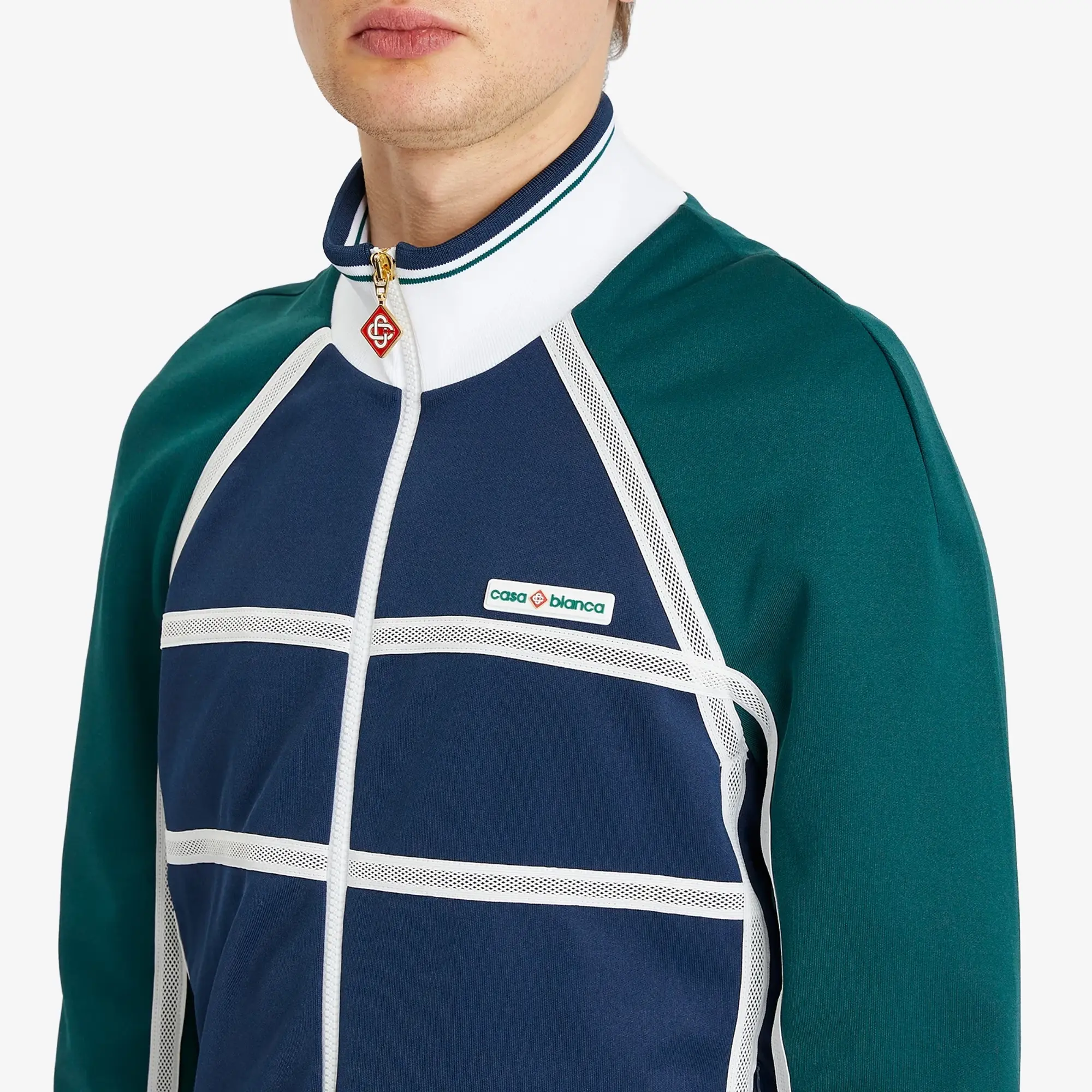 Casablanca Men's Taping Track Jacket Navy