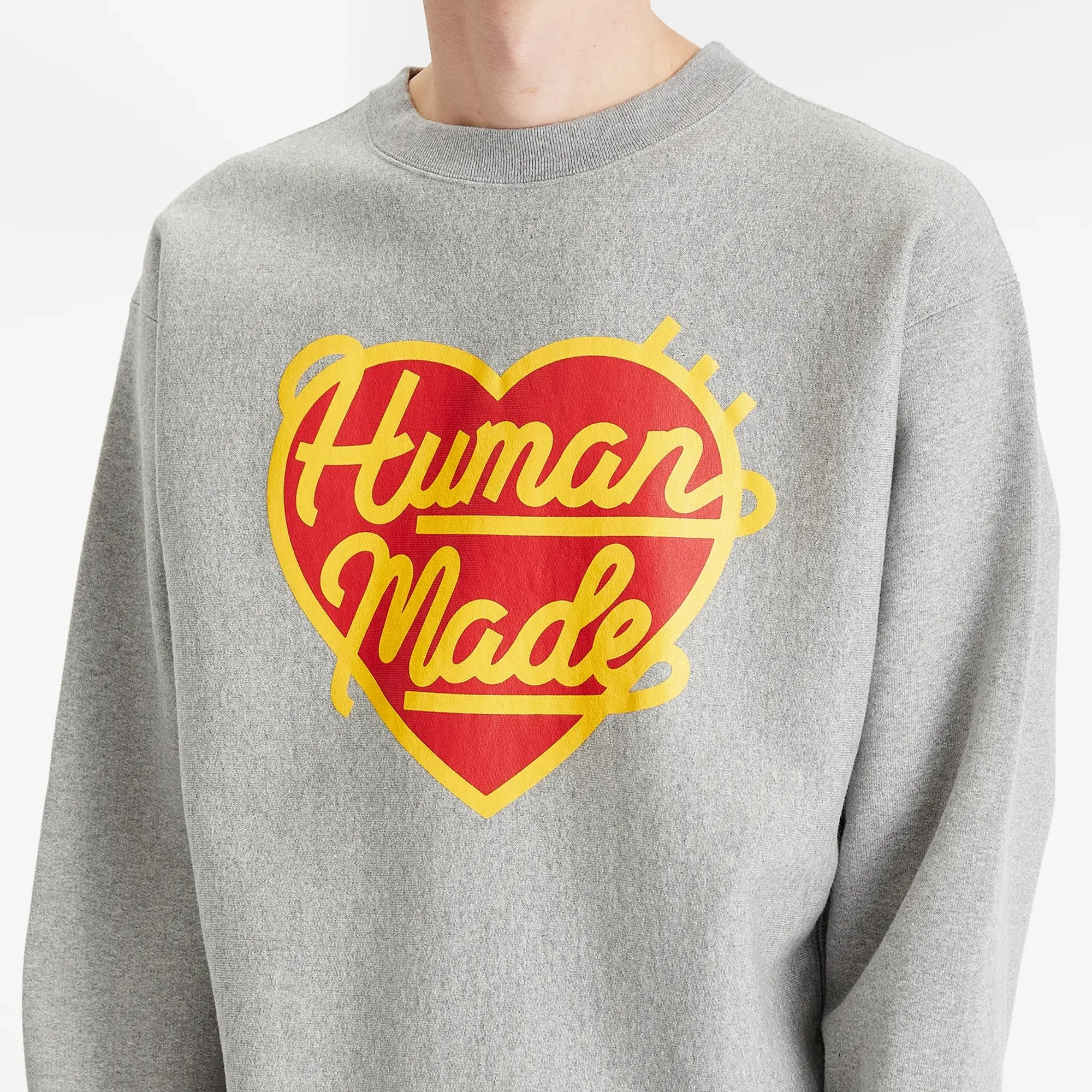 Human Made Men's Heavyweight Heart Sweatshirt Grey