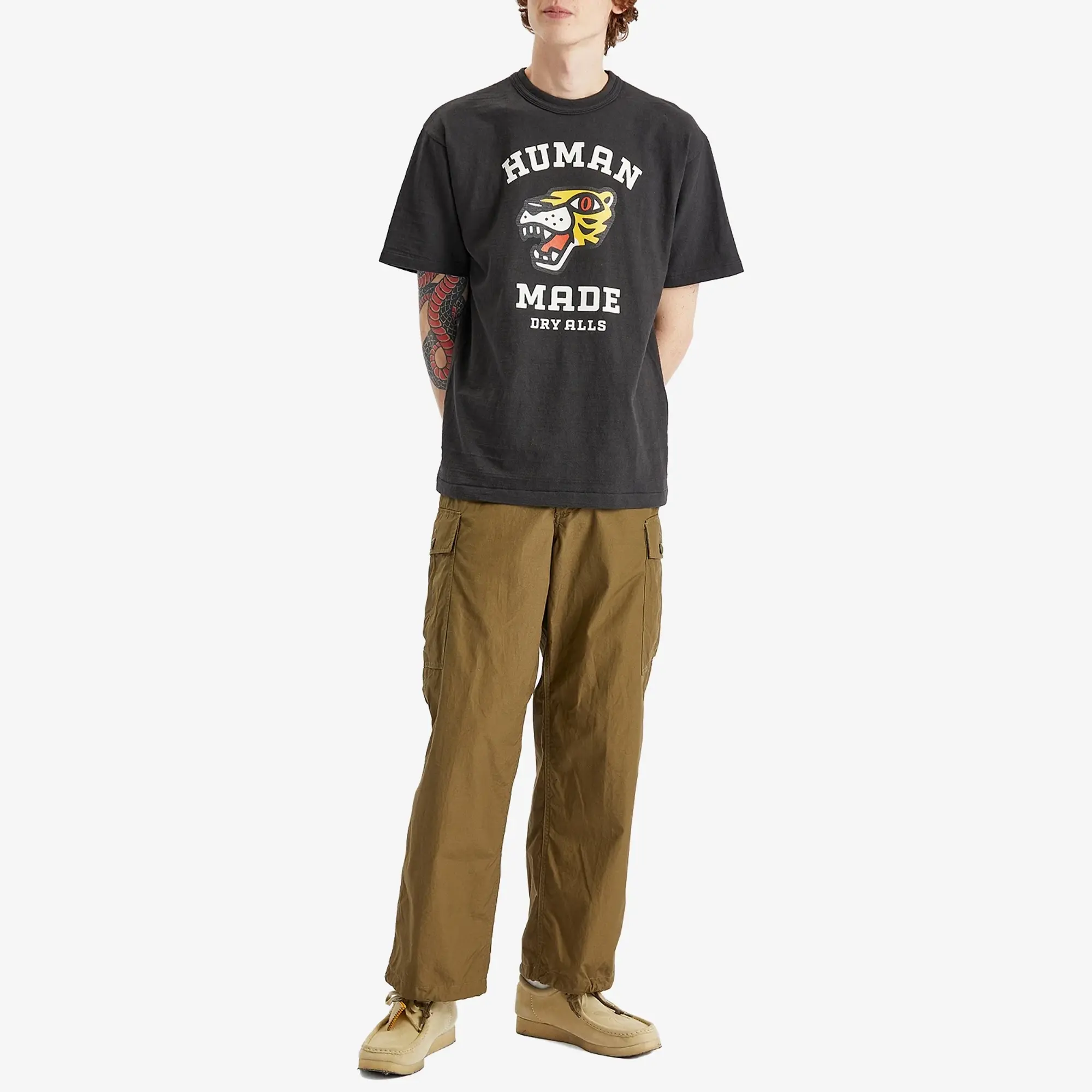 Human Made Men's Tiger Head T-Shirt Black
