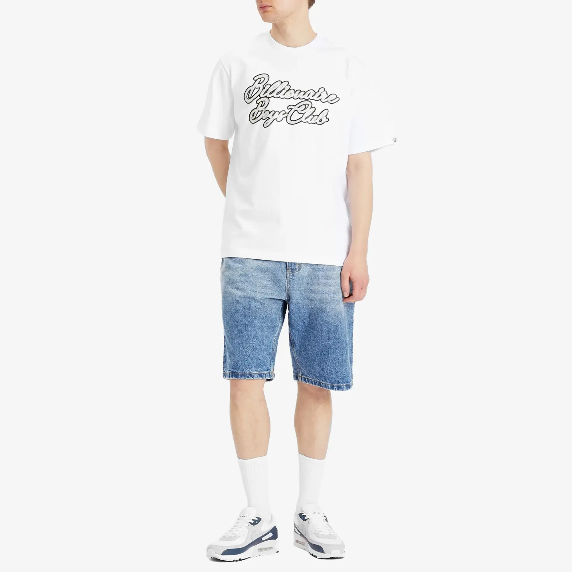 Billionaire Boys Club Men's Diamond Script Logo T-Shirt White