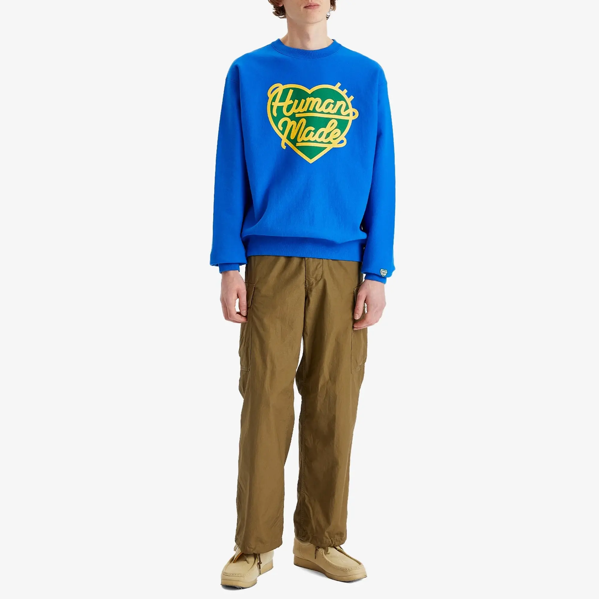 Human Made Men's Heavyweight Heart Sweatshirt Blue