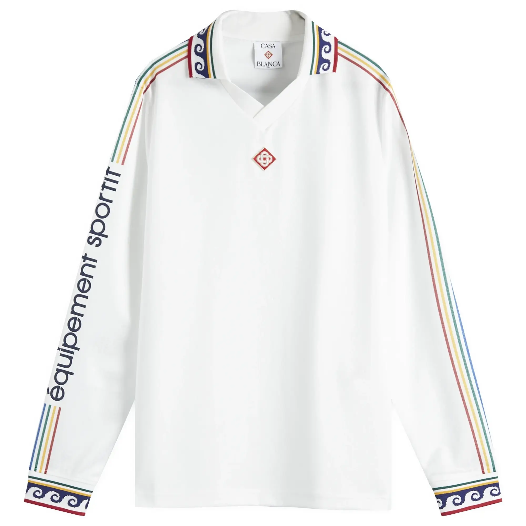 Casablanca Men's Long Sleeve Football Shirt Off-White