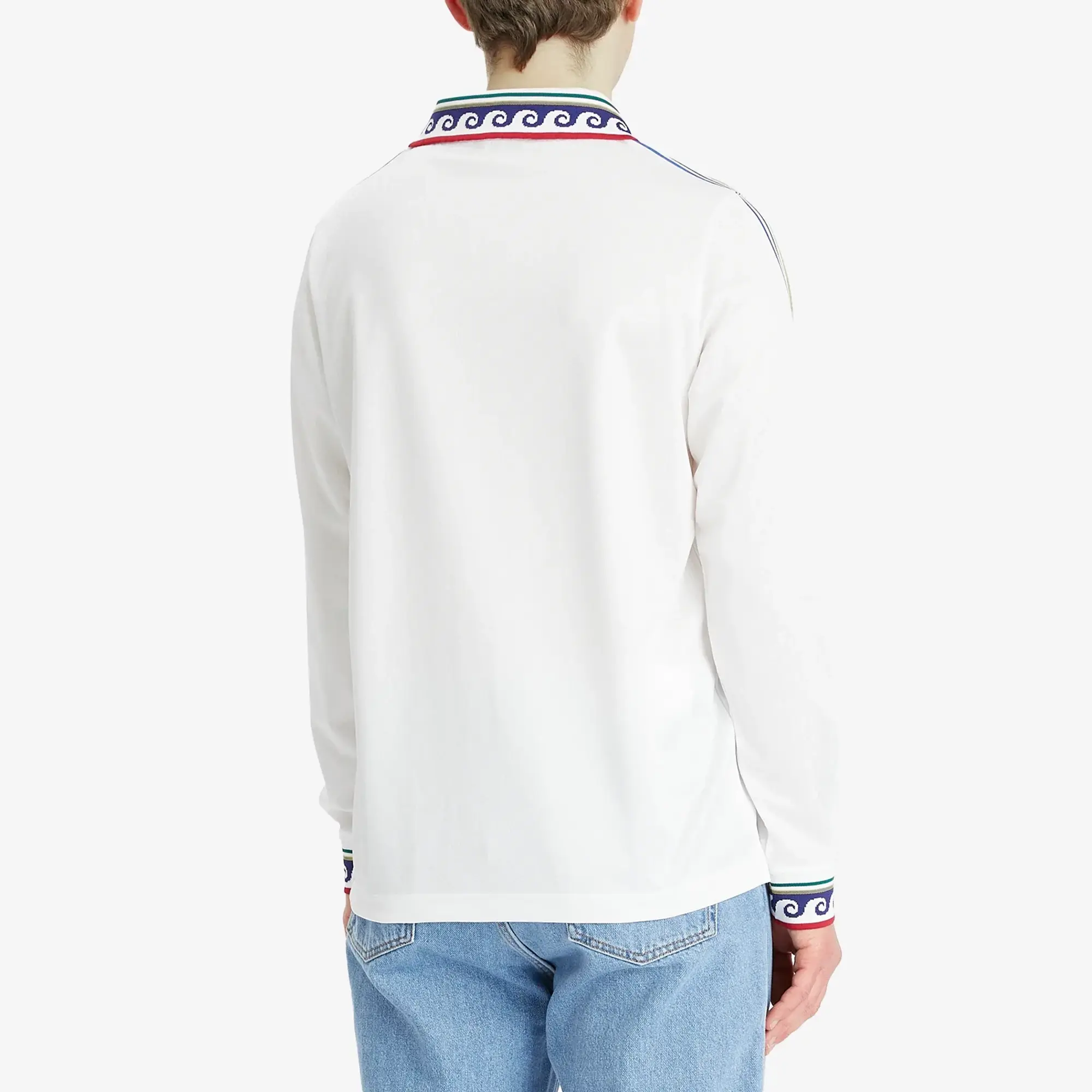 Casablanca Men's Long Sleeve Football Shirt Off-White