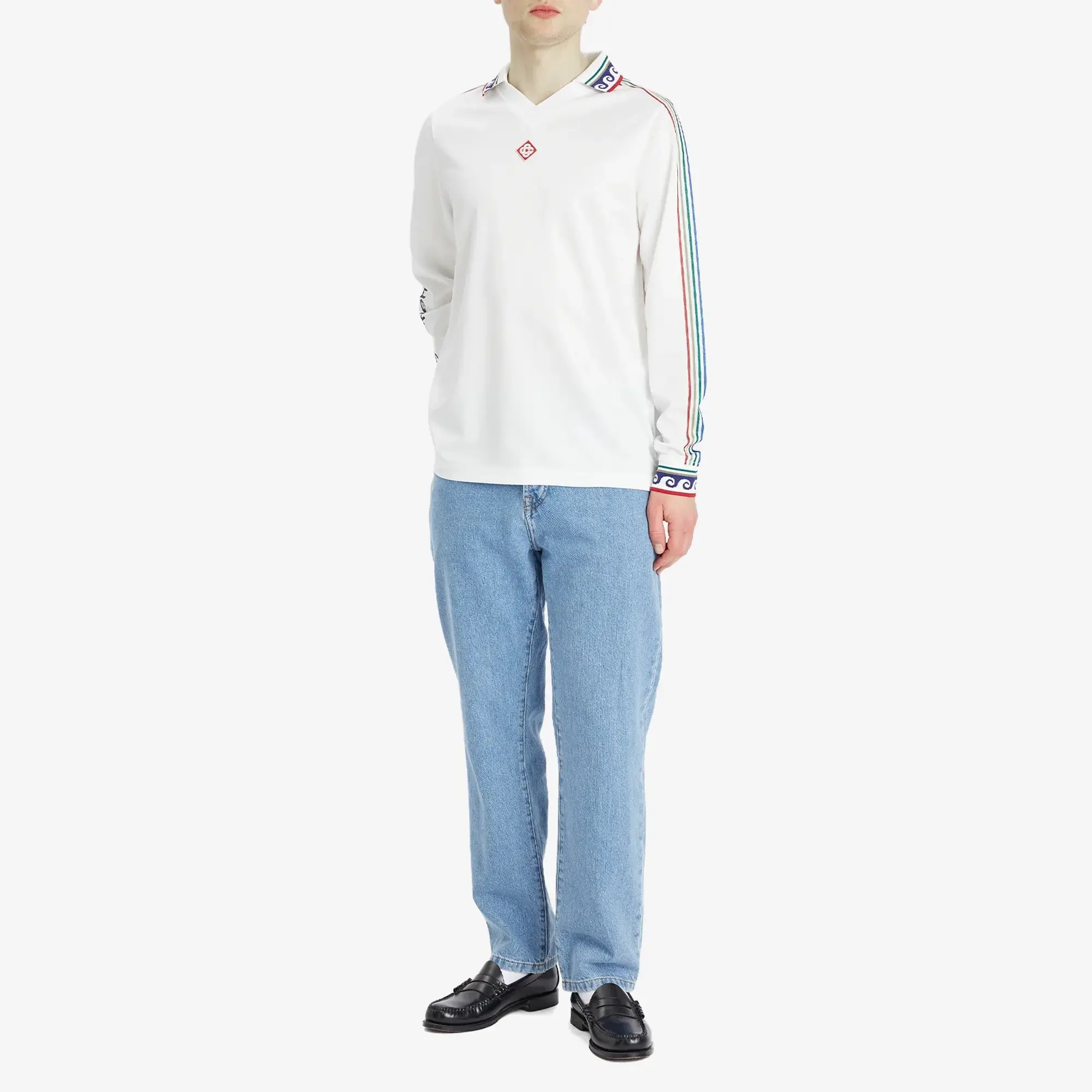 Casablanca Men's Long Sleeve Football Shirt Off-White