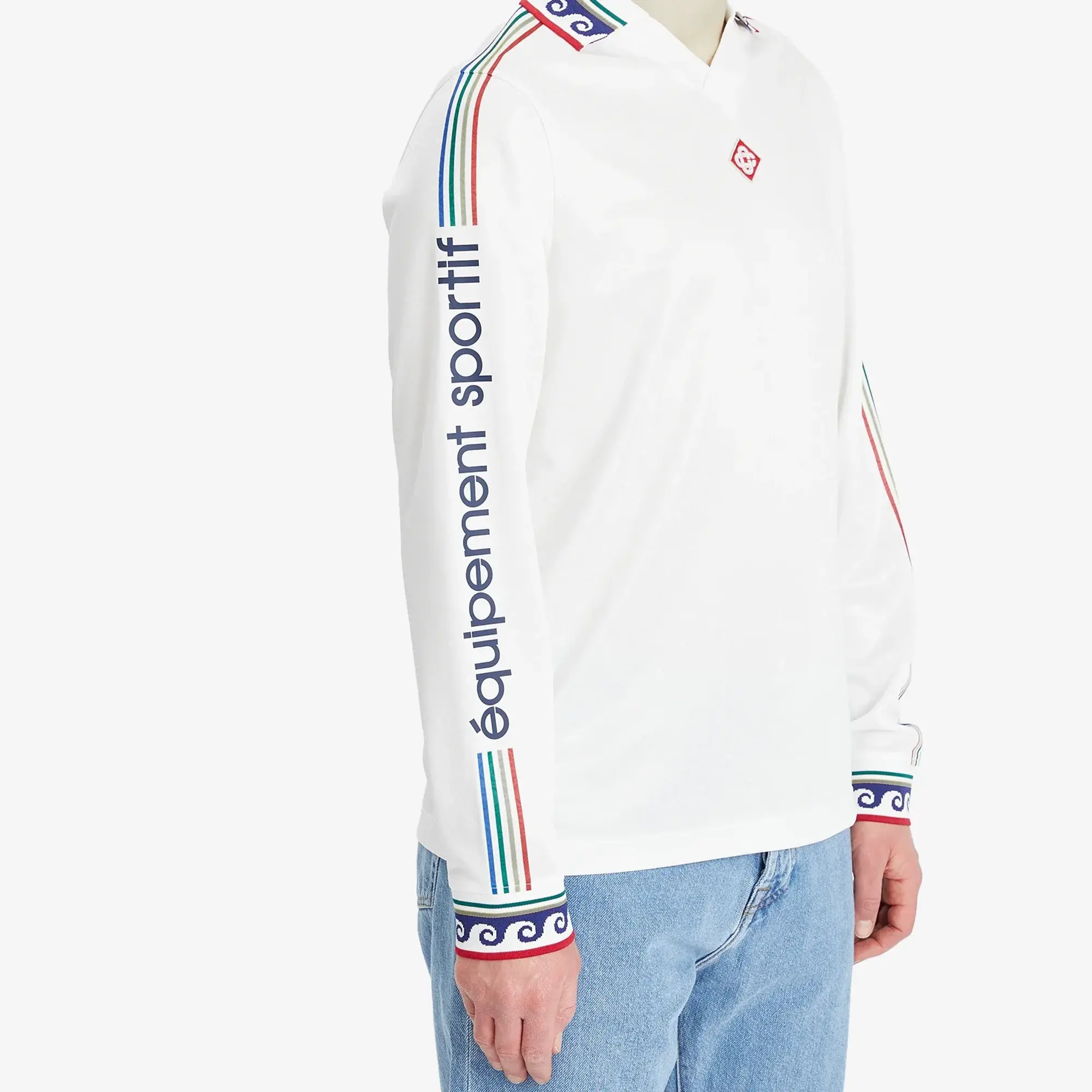 Casablanca Men's Long Sleeve Football Shirt Off-White