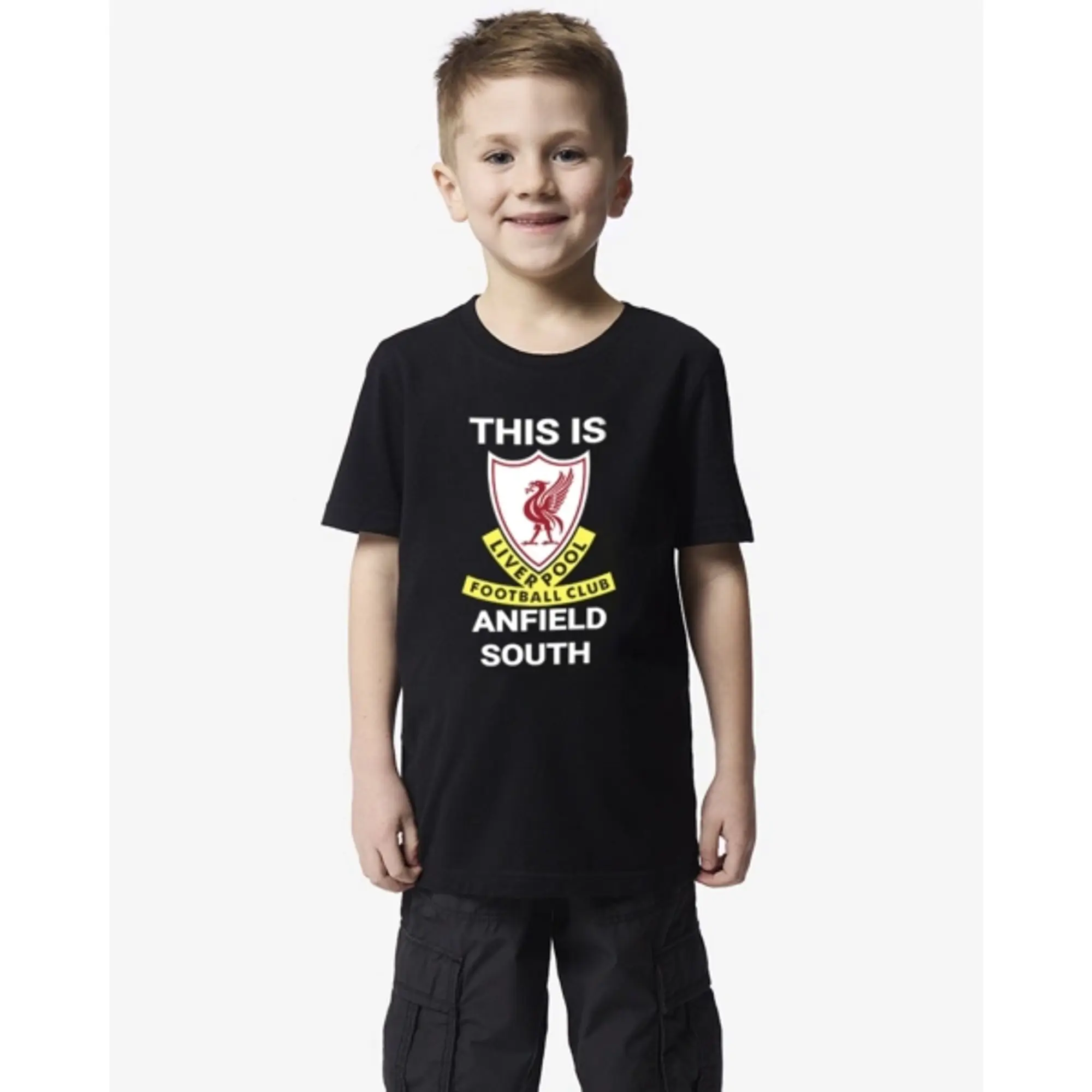 Liverpool FC LFC Juniors This Is Anfield South Tee Black