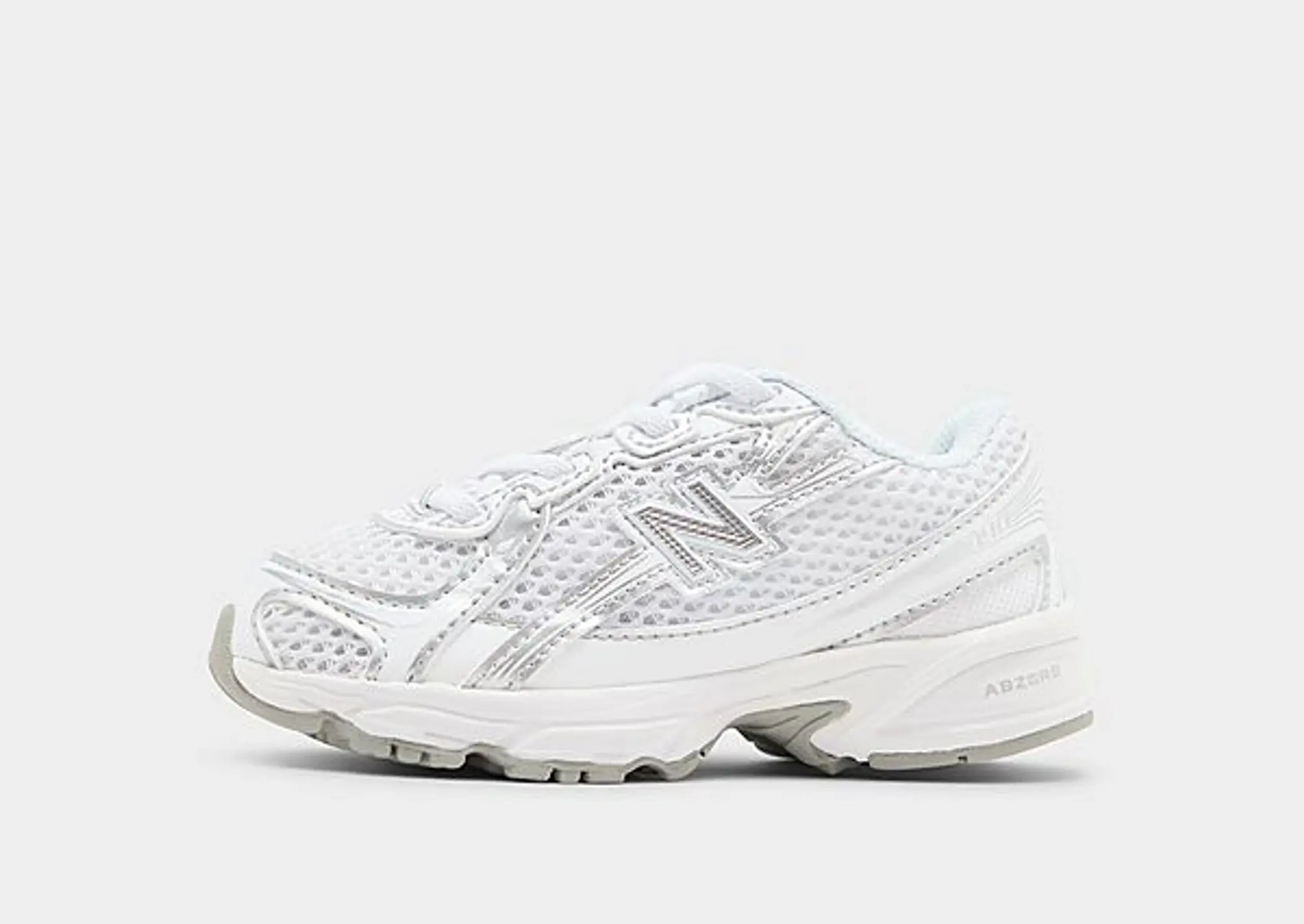 New Balance Infants' 740 BUNGEE LACE in White/Grey Synthetic
