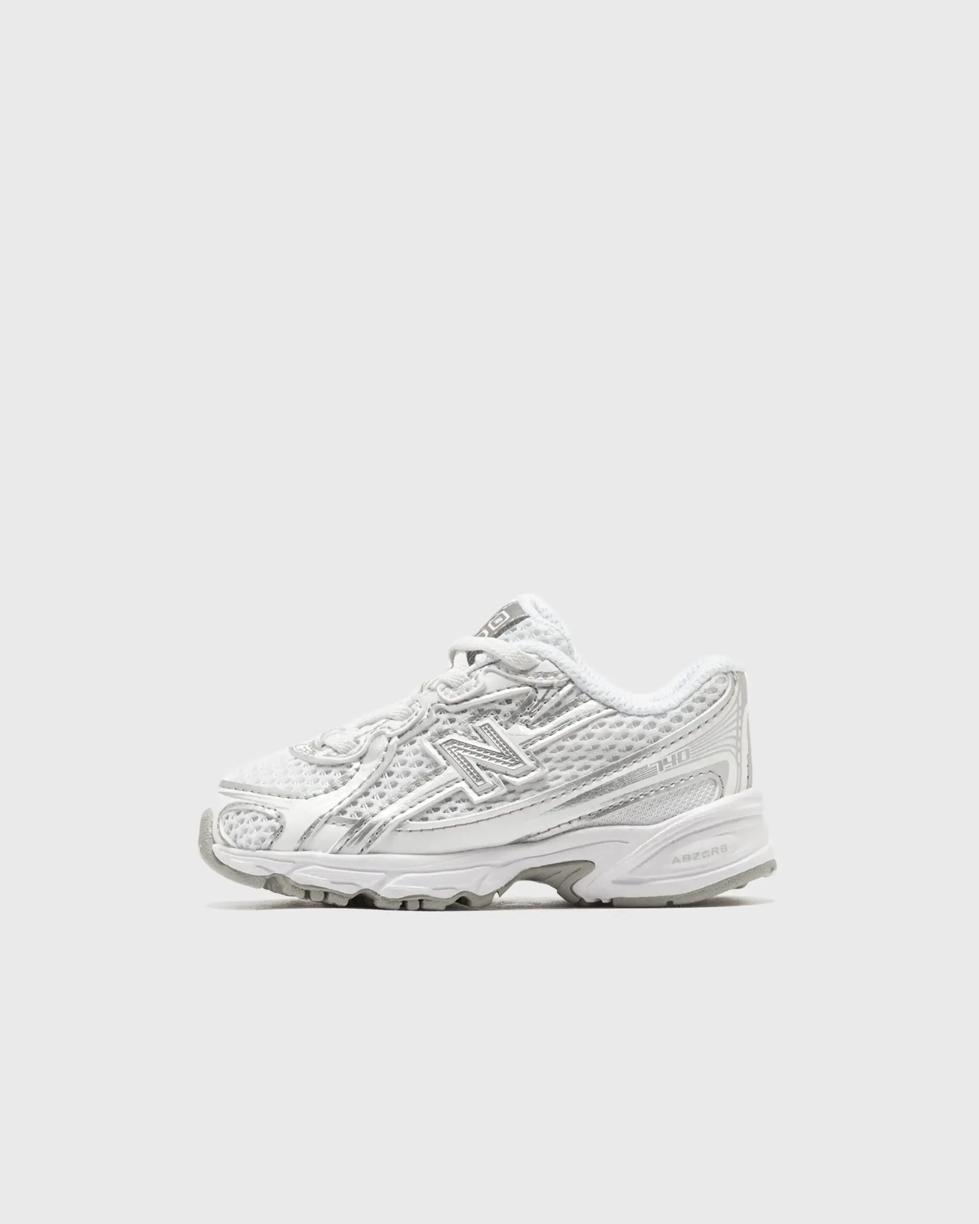 New Balance Infants' 740 BUNGEE LACE in White/Grey Synthetic