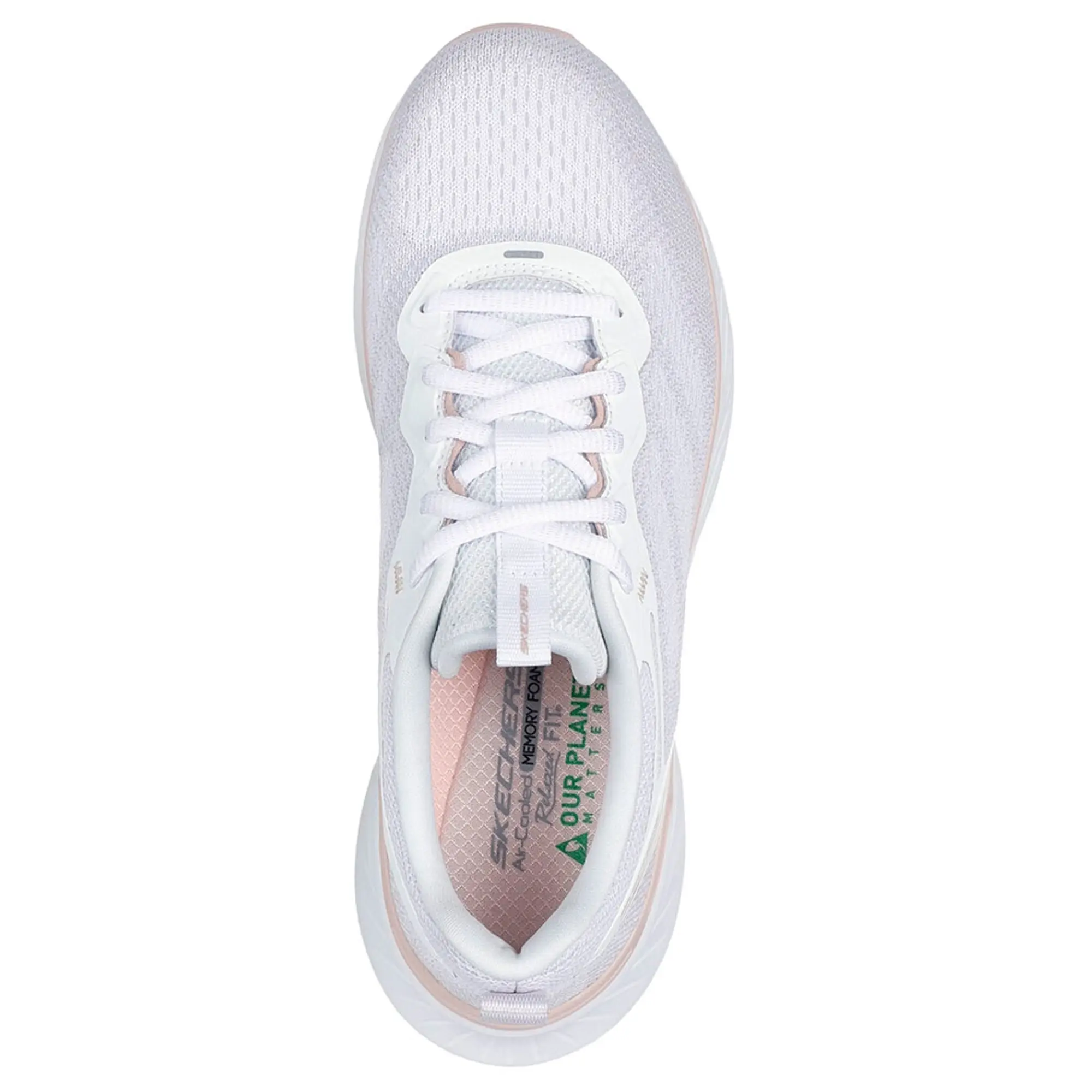 Skechers Women's Relaxed Fit: Edgeride - Power Flow Sneaker in White/Natural