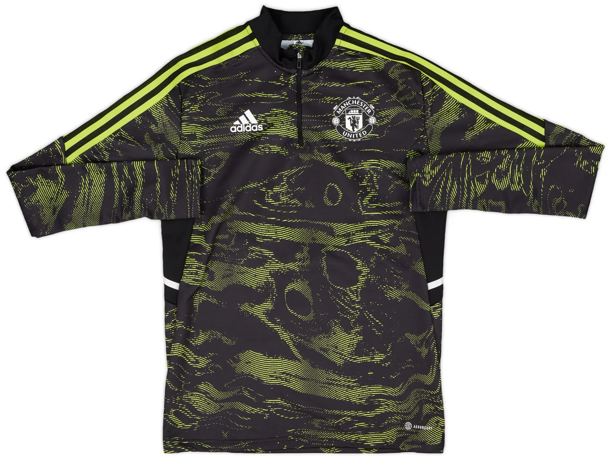 2022-23 Manchester United adidas 1/4 Zip Training Top - 9/10 - (S)