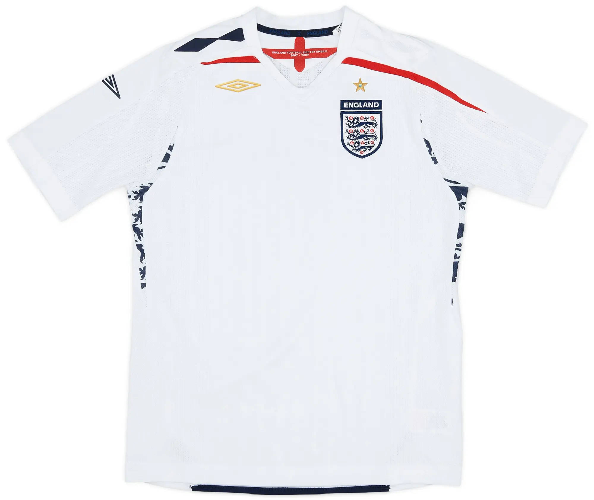 Umbro 2007-09 England Home Shirt - 8/10 - (L.Boys)