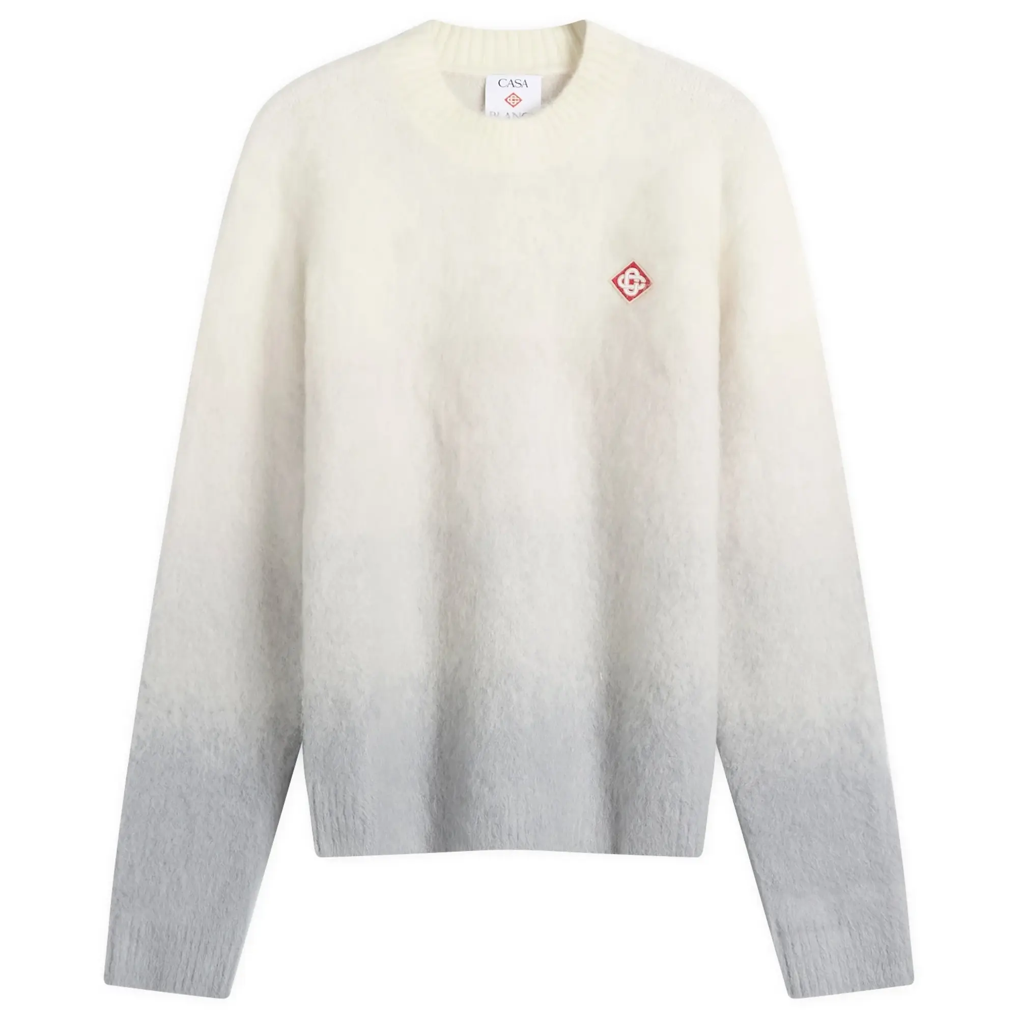 Casablanca Men's Gradient Mohair Crew Knit Grey Gradient