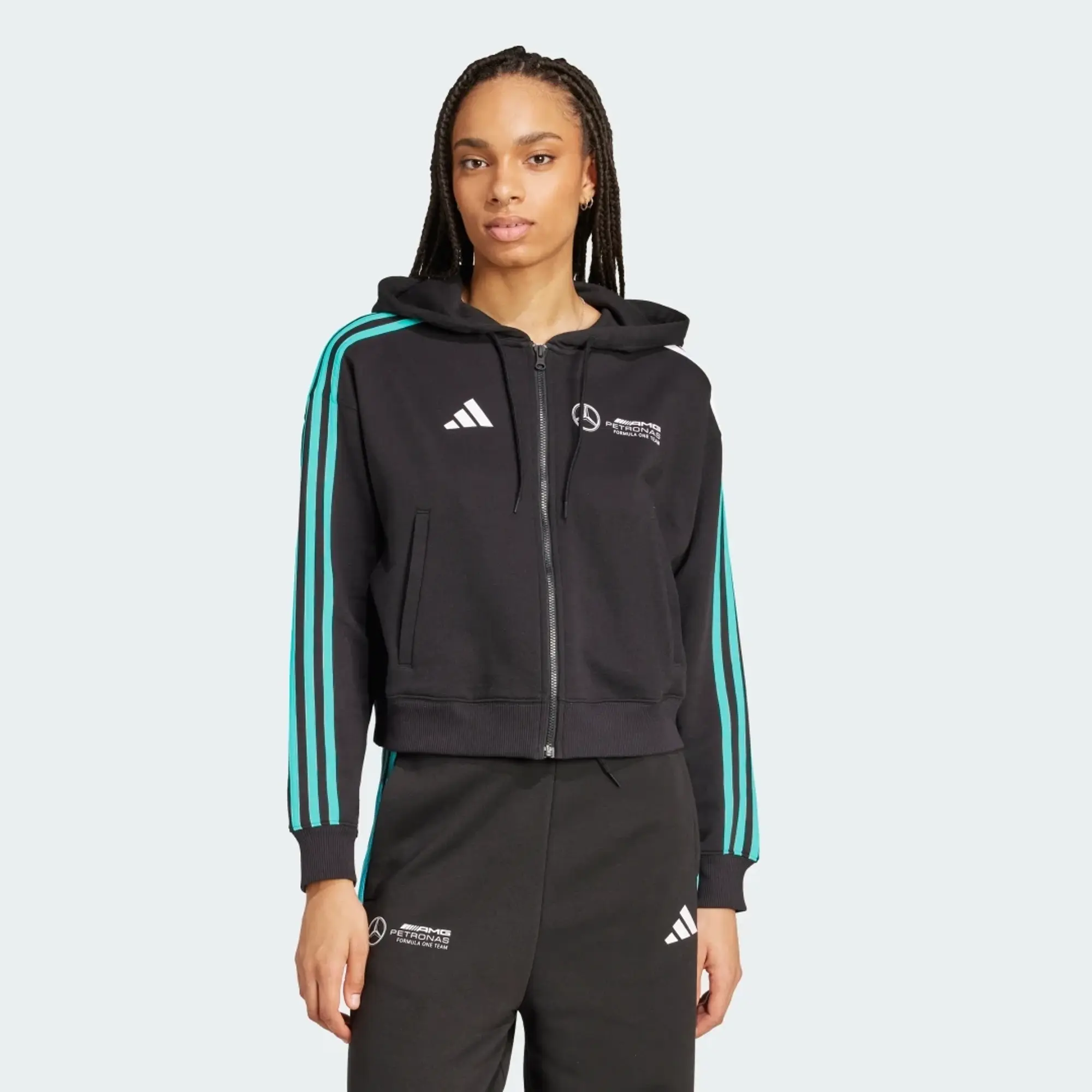 adidas MERCEDES - AMG PETRONAS FORMULA ONE TEAM DNA FULL ZIP HOOD