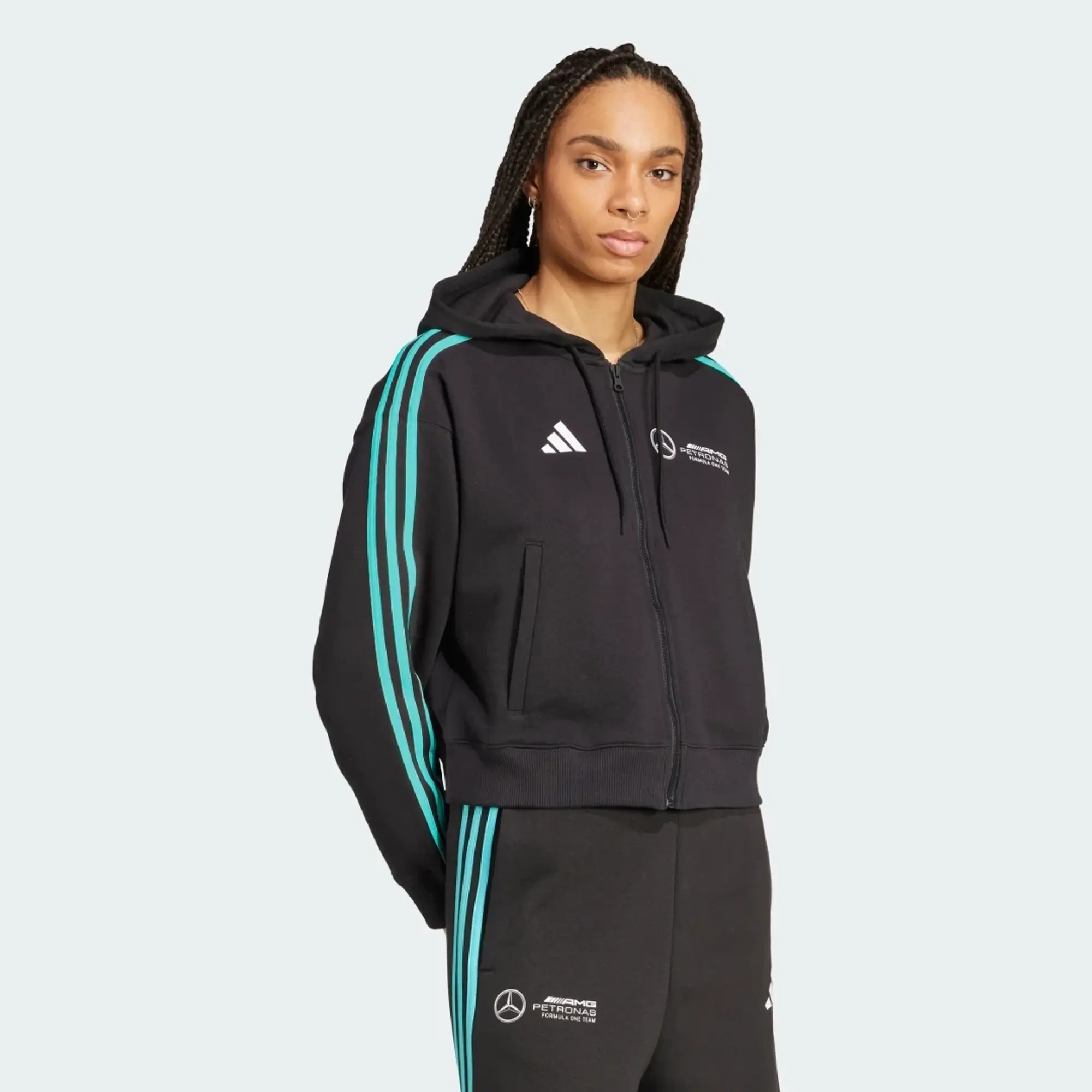 adidas MERCEDES - AMG PETRONAS FORMULA ONE TEAM DNA FULL ZIP HOOD