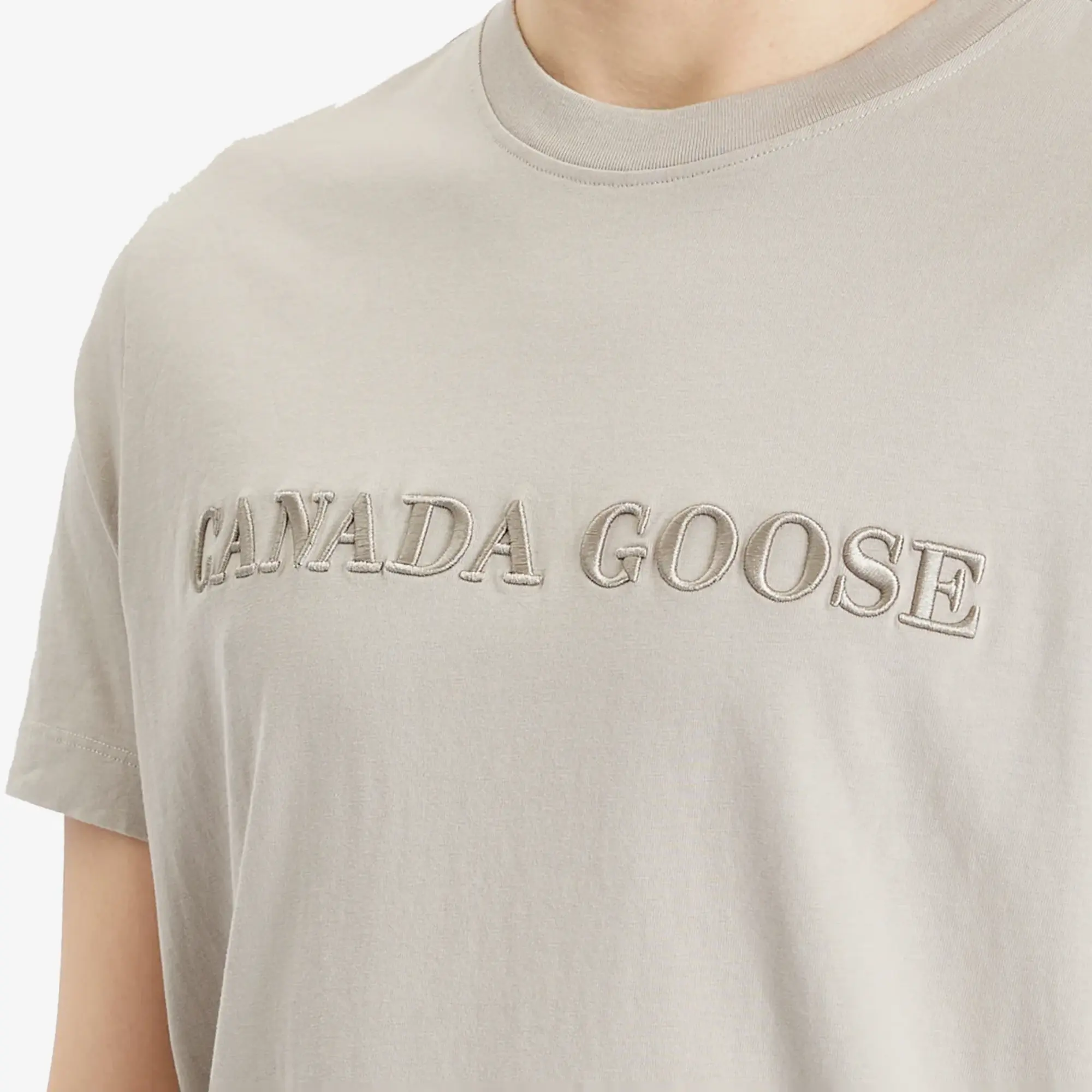 Canada Goose Emersen Embroidered T-Shirt - Limestone - Calcaire