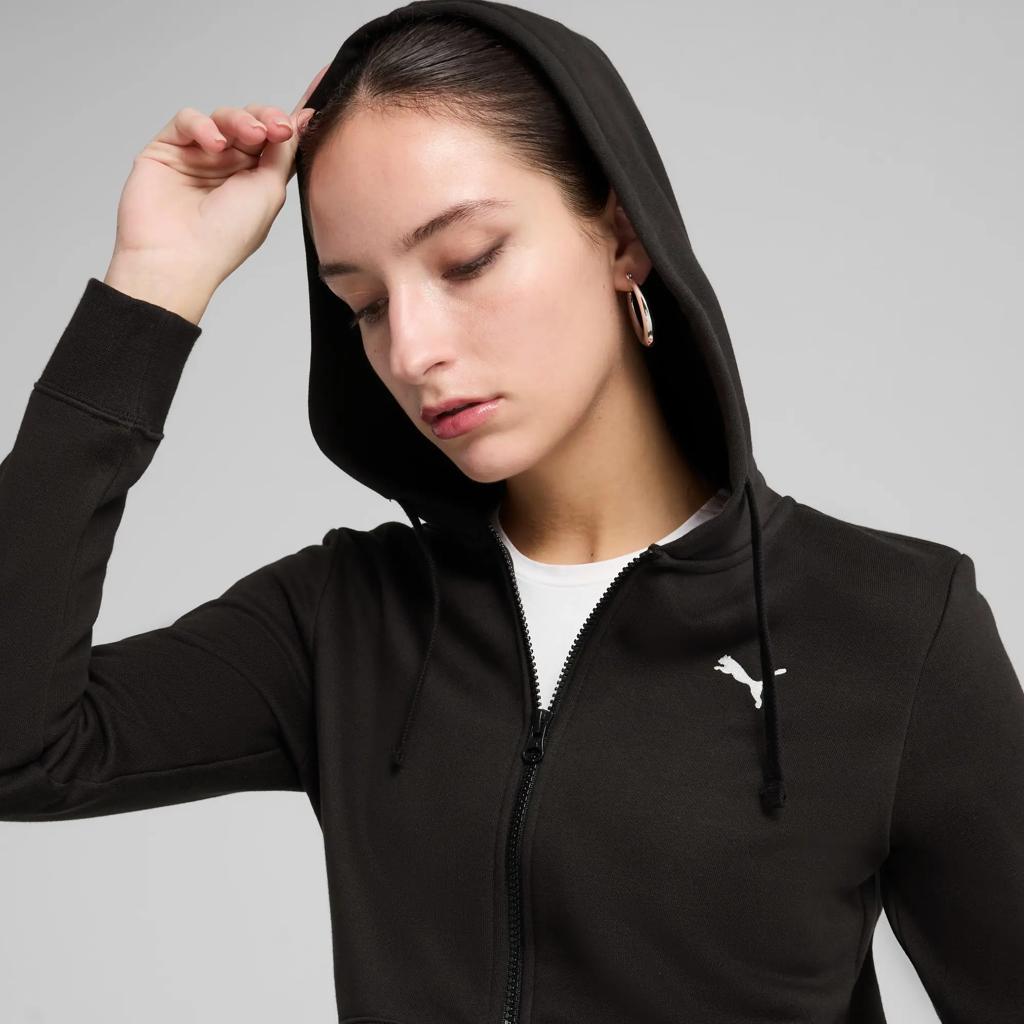 PUMA Essentials Full-Zip Hoodie Women, Black