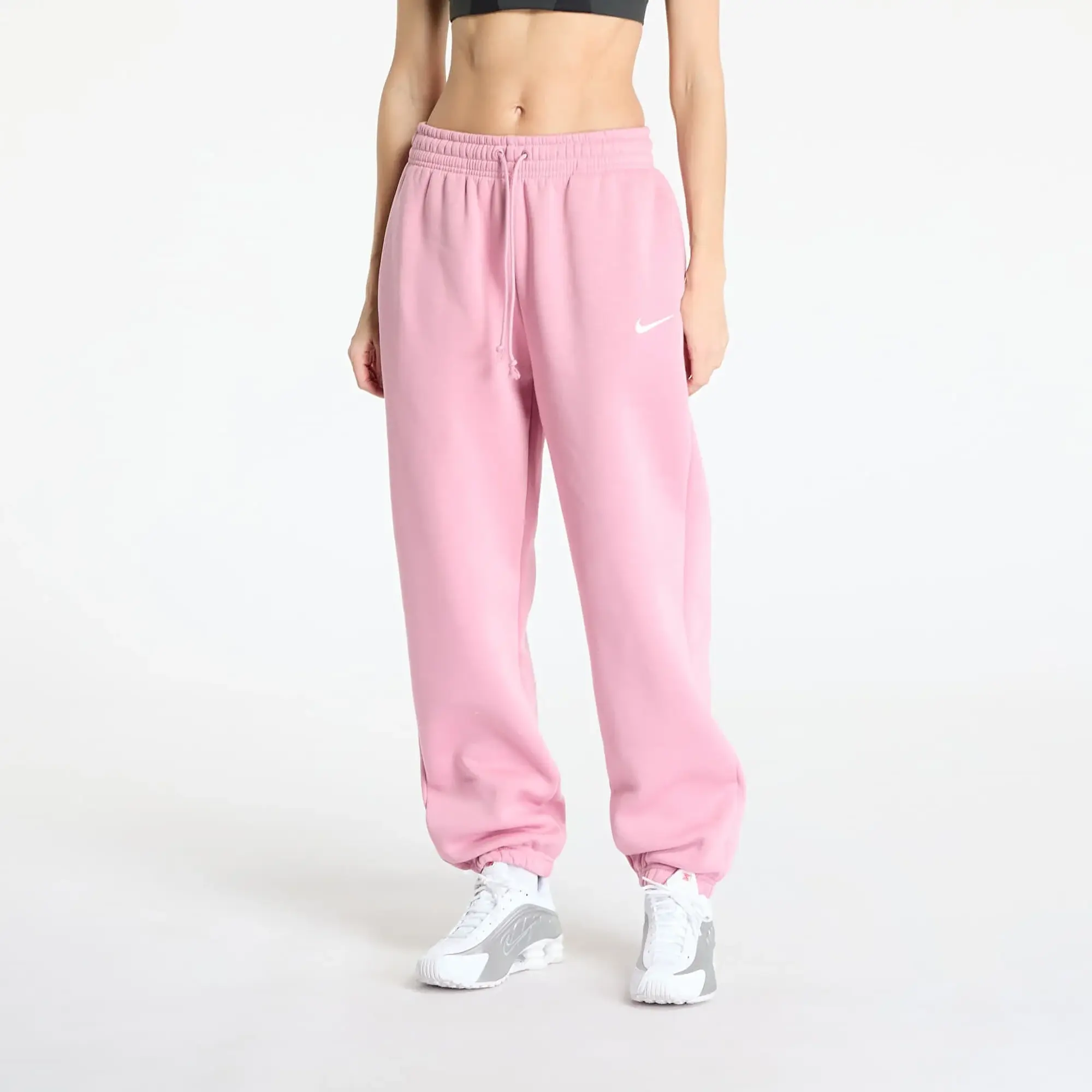 Nike Sportswear Phoenix Fleece Women's High-Waisted Oversized Sweatpants Elemental Pink/ Sail M