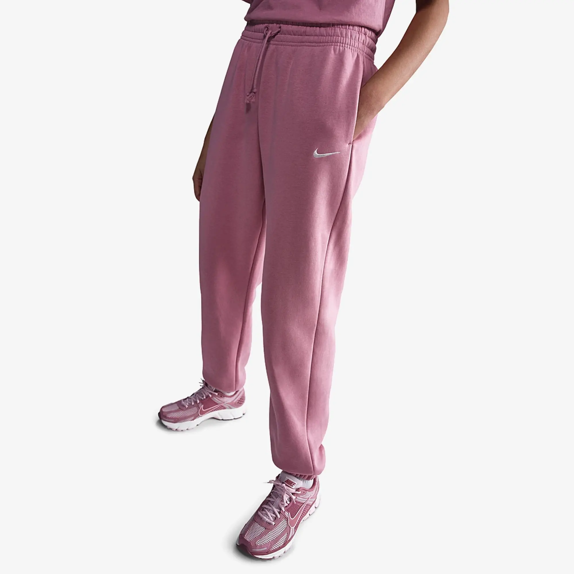 Nike Sportswear Phoenix Fleece Women's High-Waisted Oversized Sweatpants Elemental Pink/ Sail M