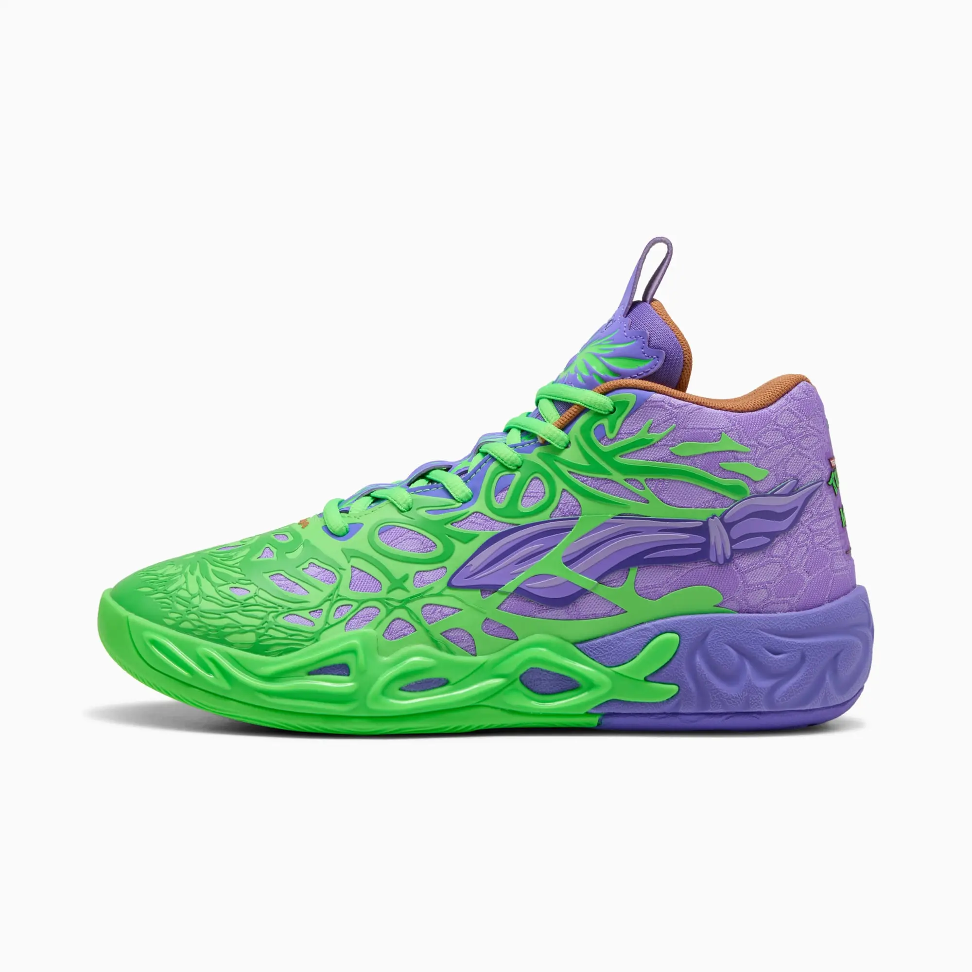 PUMA Hoops x Tmnt MB.04 Rd Basketball Shoes Unisex, Green Pes/Red/Dark Amethyst