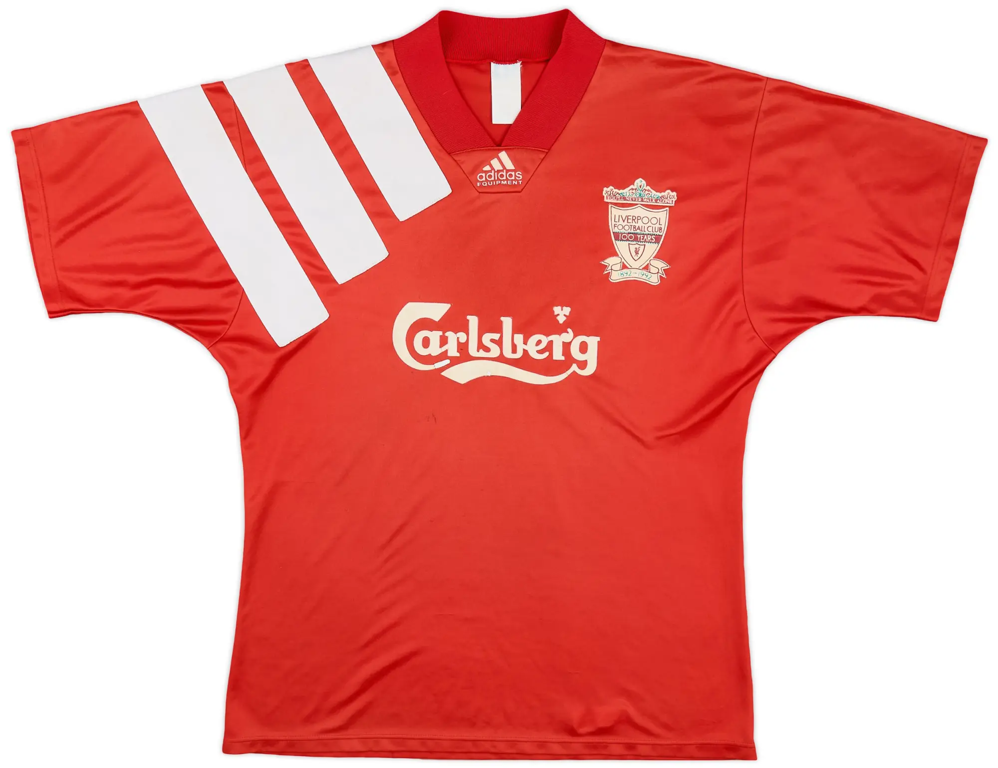 adidas 1992-93 Liverpool Centenary Home Shirt - 7/10 - (XL)