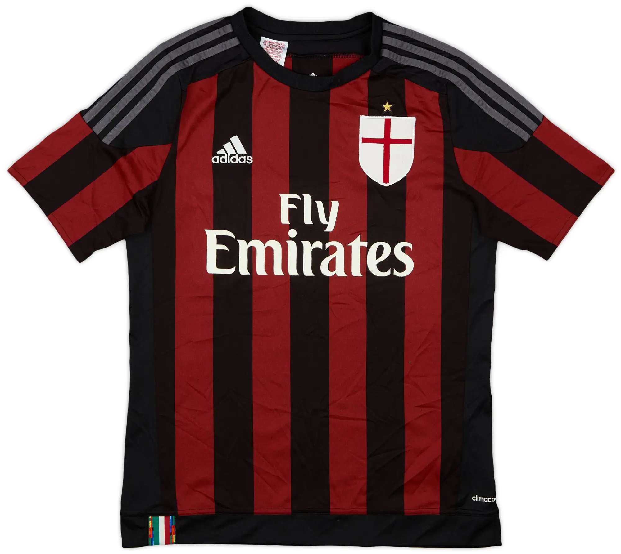 adidas 2015-16 AC Milan Home Shirt - 9/10 - (XL.Boys)