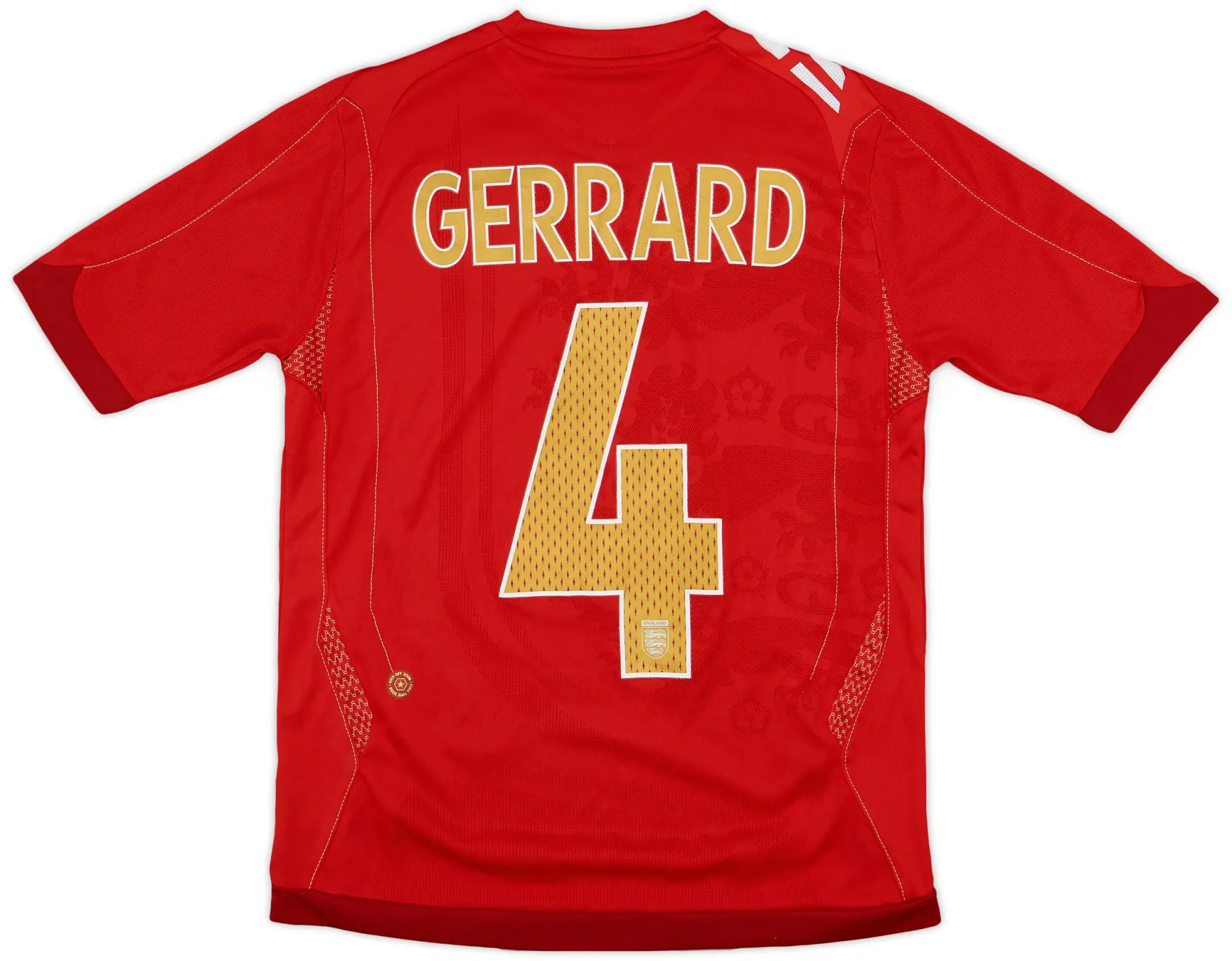 Umbro 2006-08 England Away Shirt Gerrard #4 - 8/10 - (L.Boys)