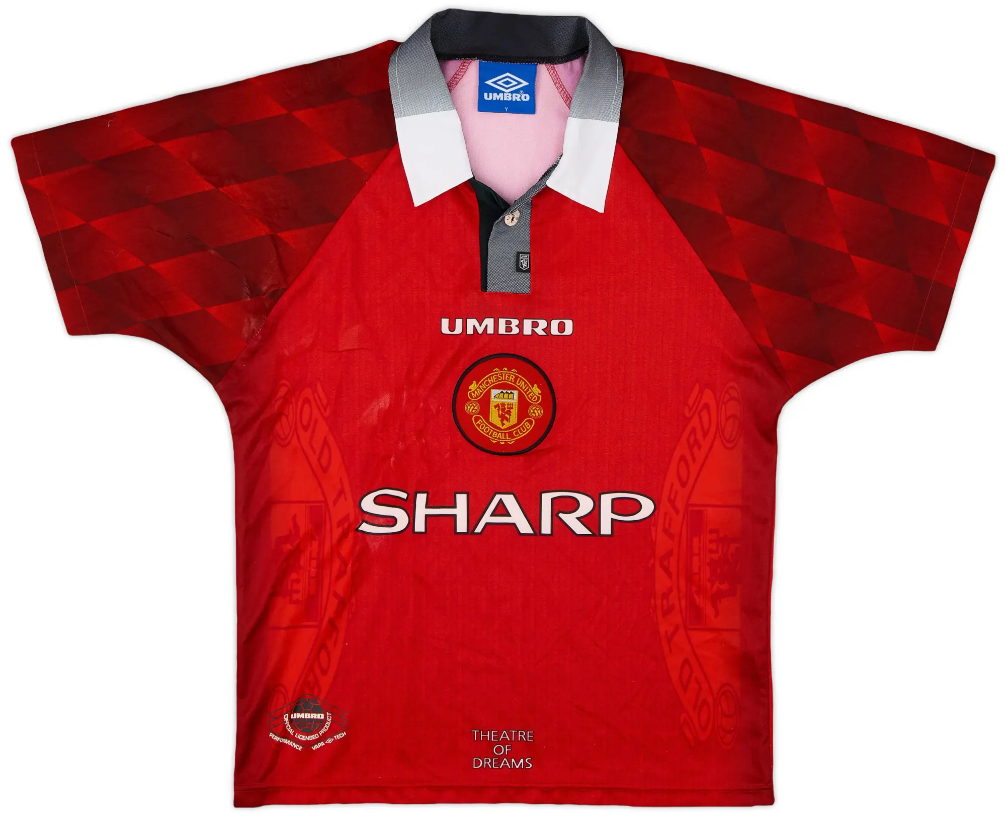 Umbro 1996-98 Manchester United Home Shirt - 7/10 - (Y)