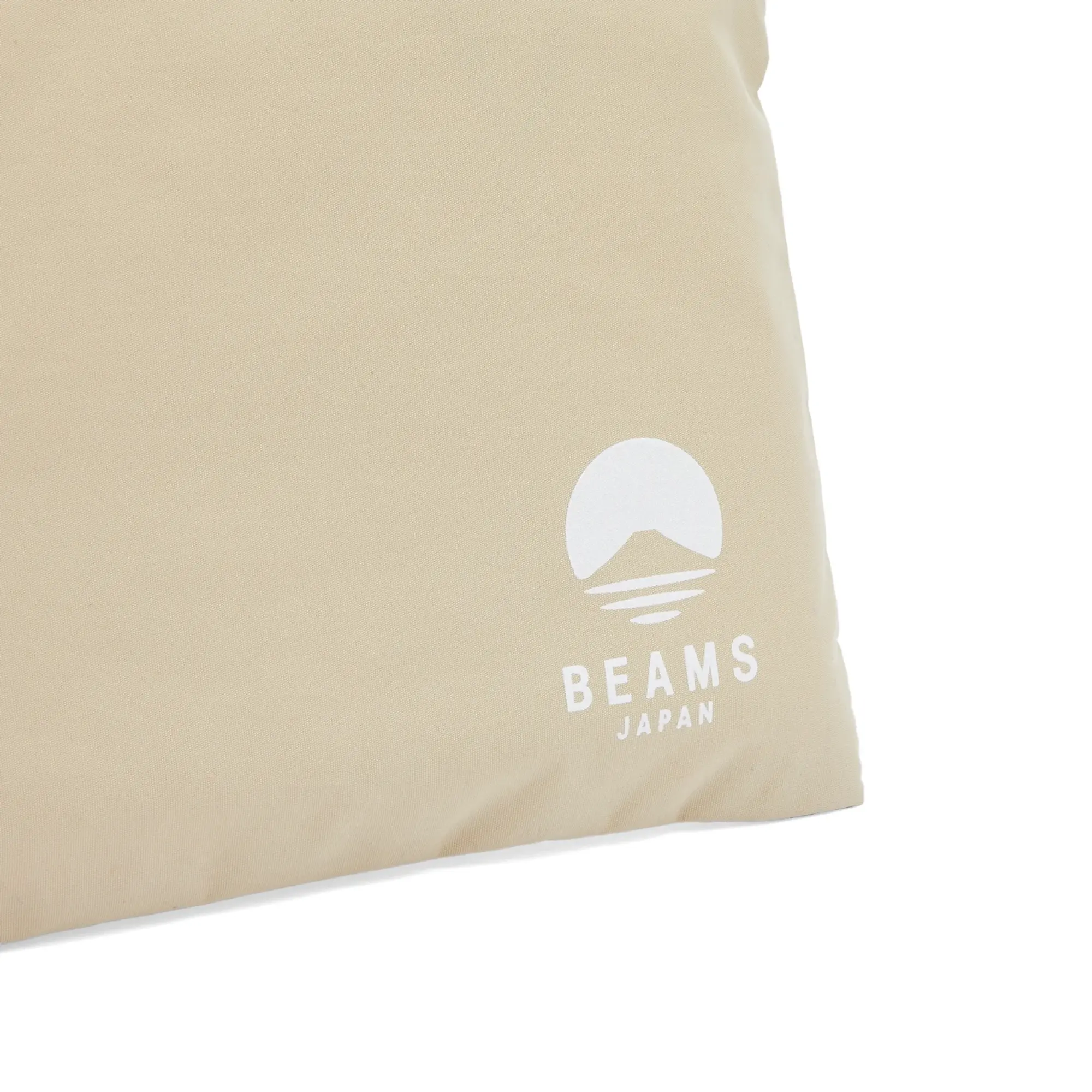 BEAMS JAPAN Logo A5 Flat Pouch Beige