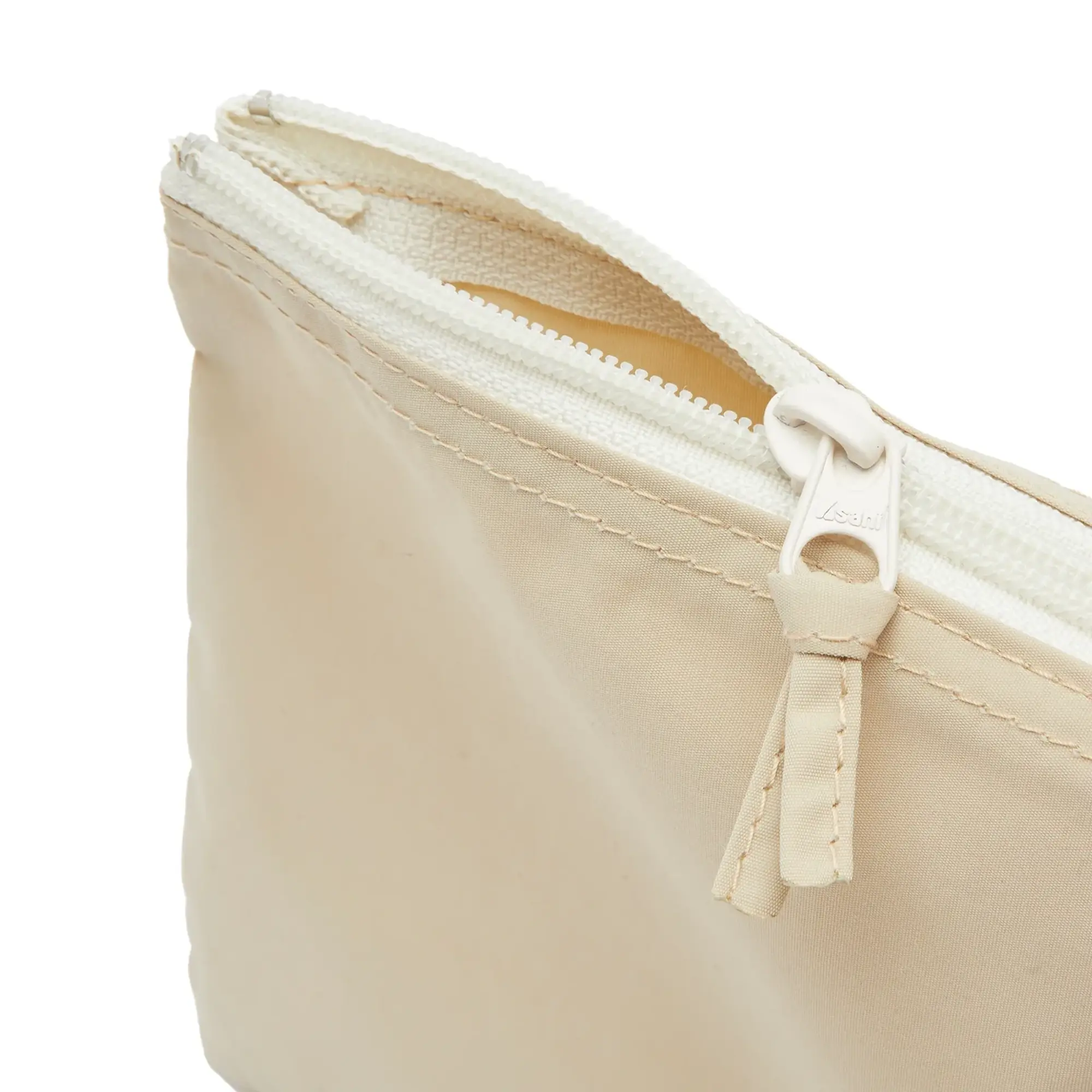 BEAMS JAPAN Logo A5 Flat Pouch Beige