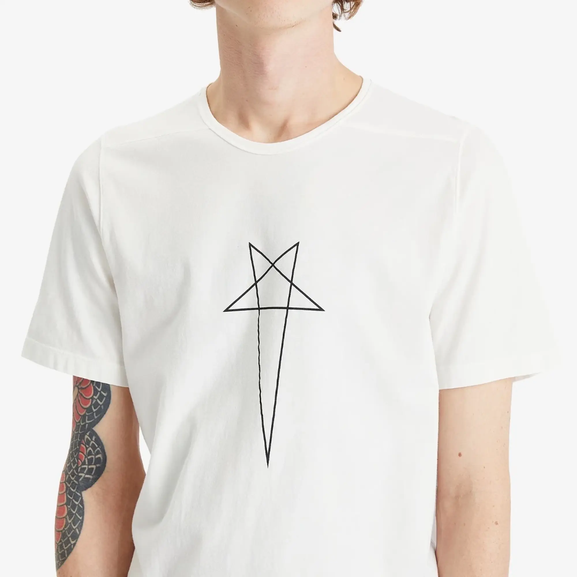 Rick Owens DRKSHDW Men's Level T-Shirt Milk/Black