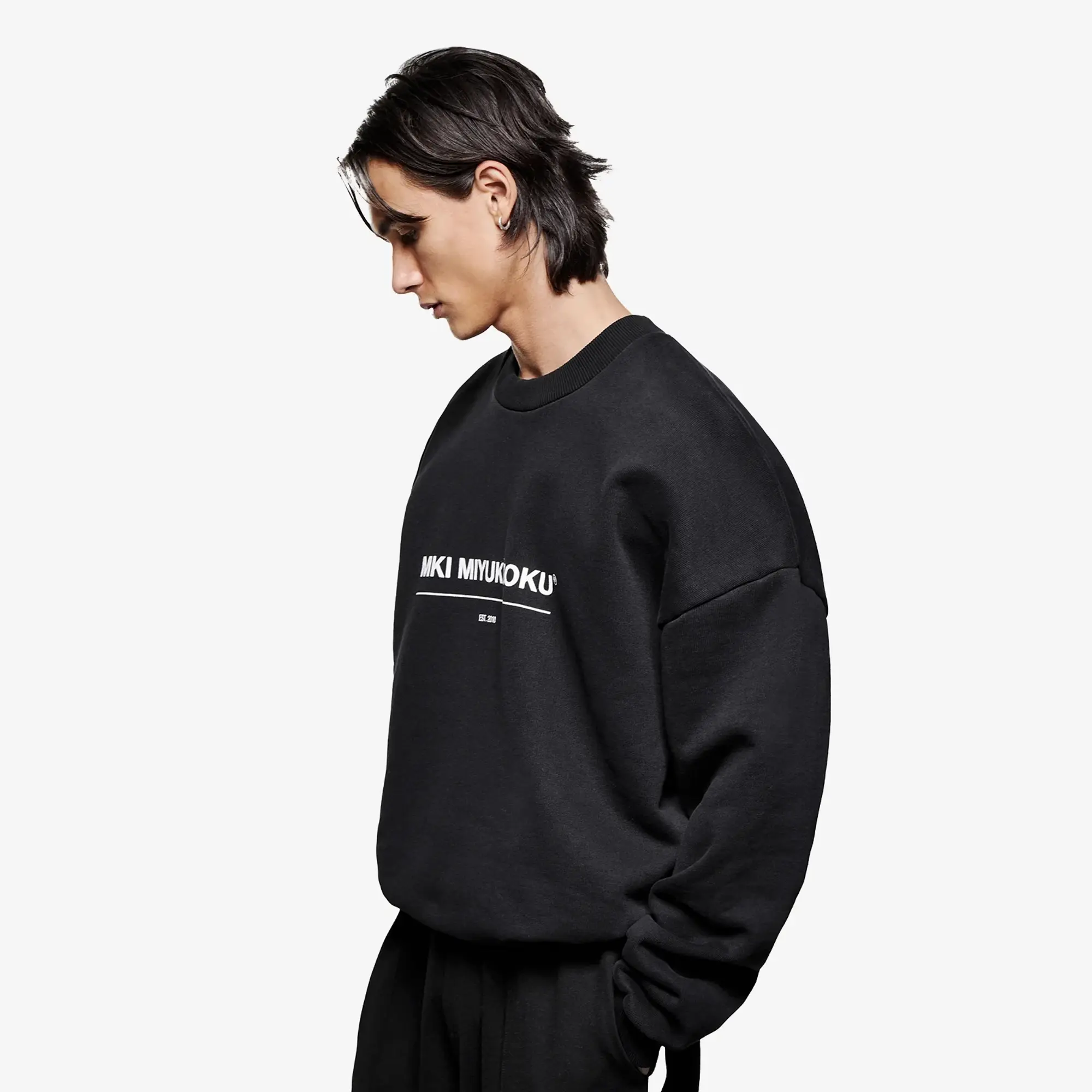 MKI Men's Linear Crew Sweatshirt Black