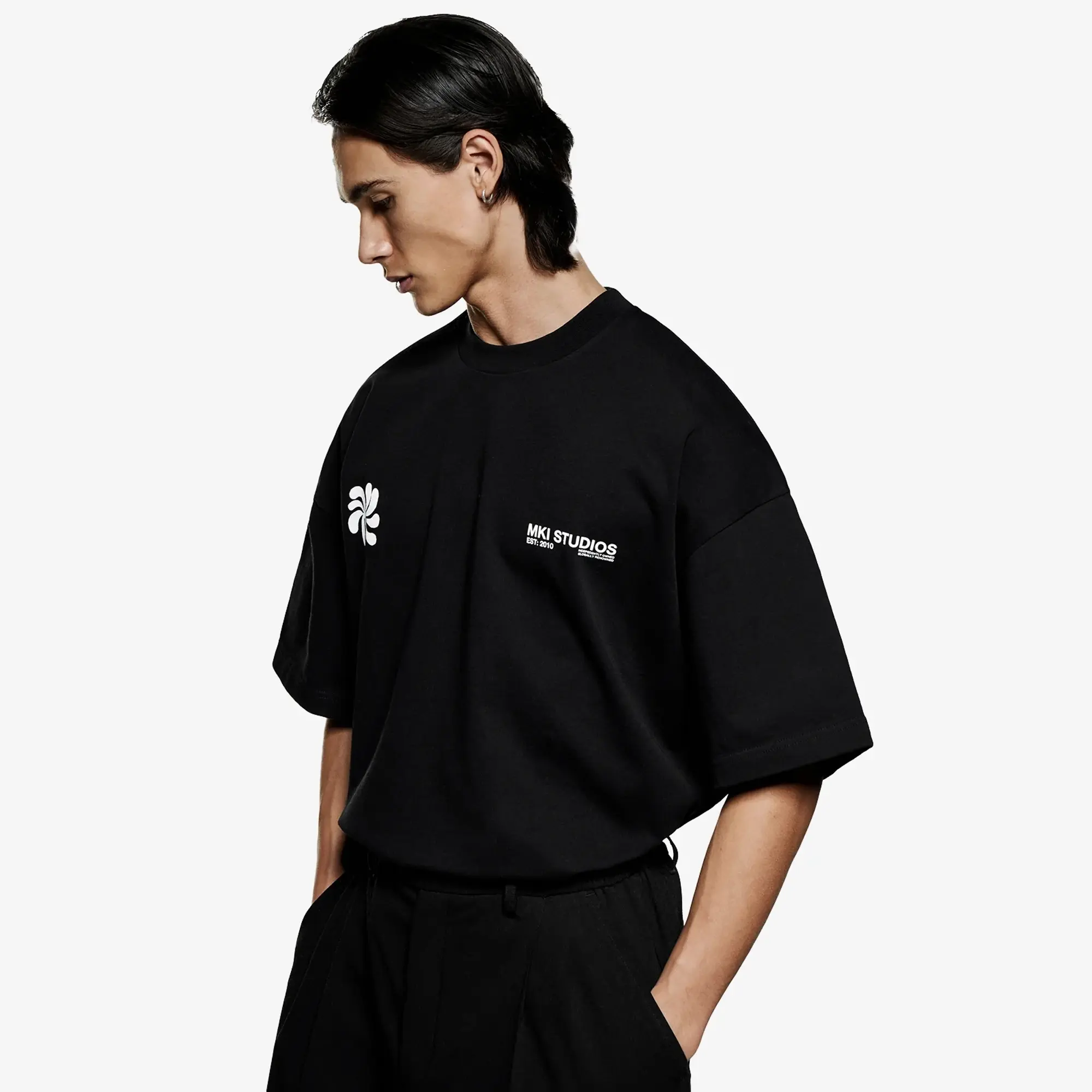 MKI Men's Abstract T-Shirt Black