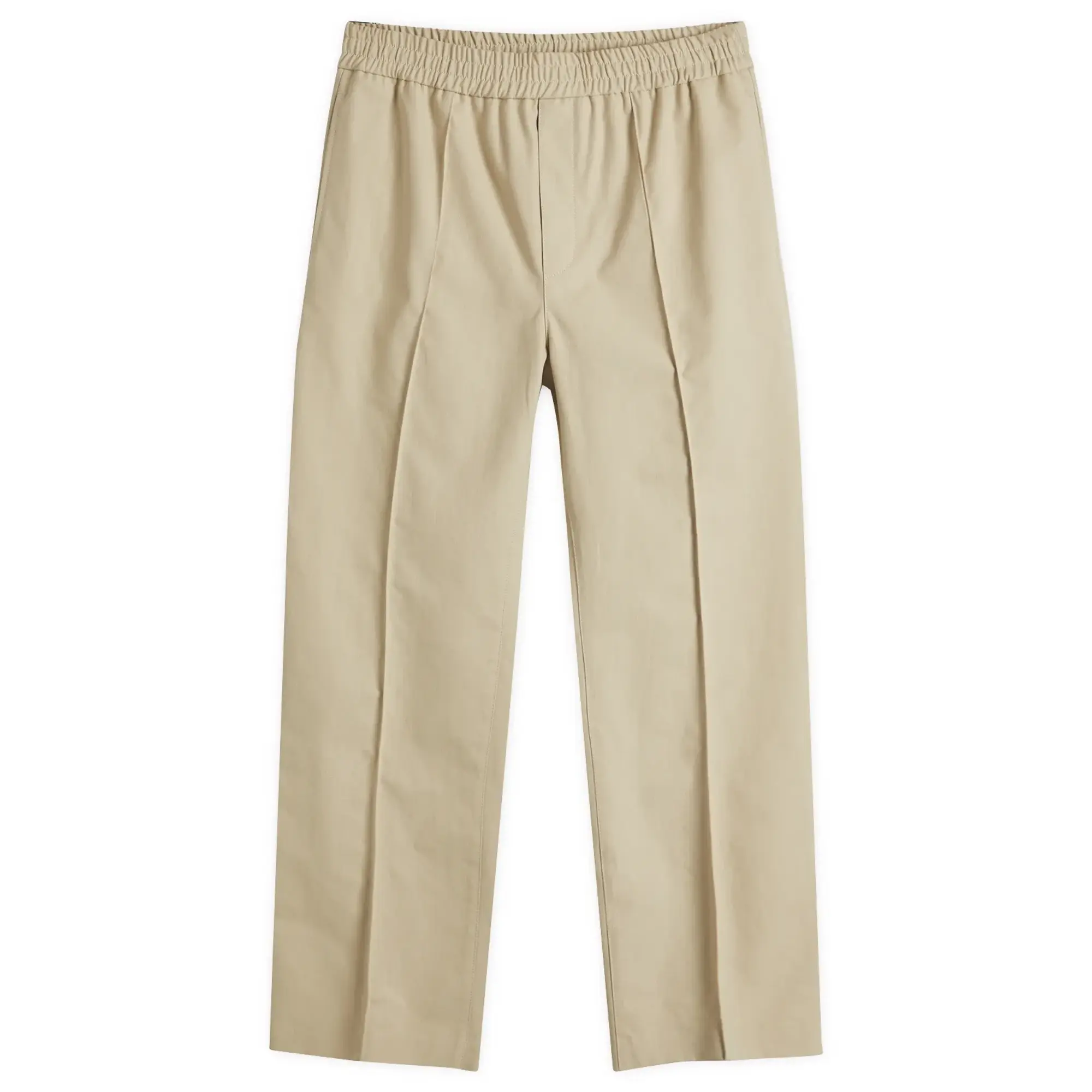 A.P.C. Men's Pieter Textured Cotton Pin Tuck Pleat Trousers Beige