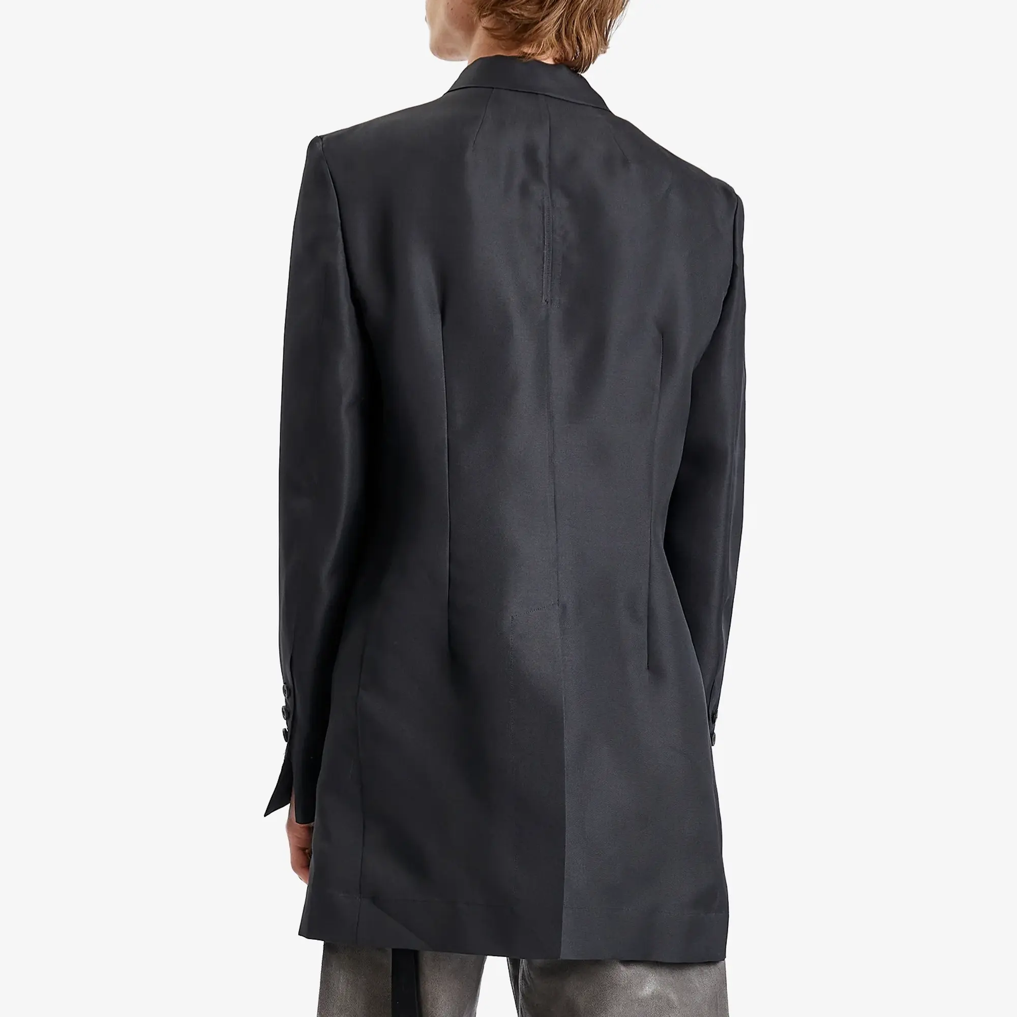 Rick Owens Men's Silk Gazar Lido Jacket Black