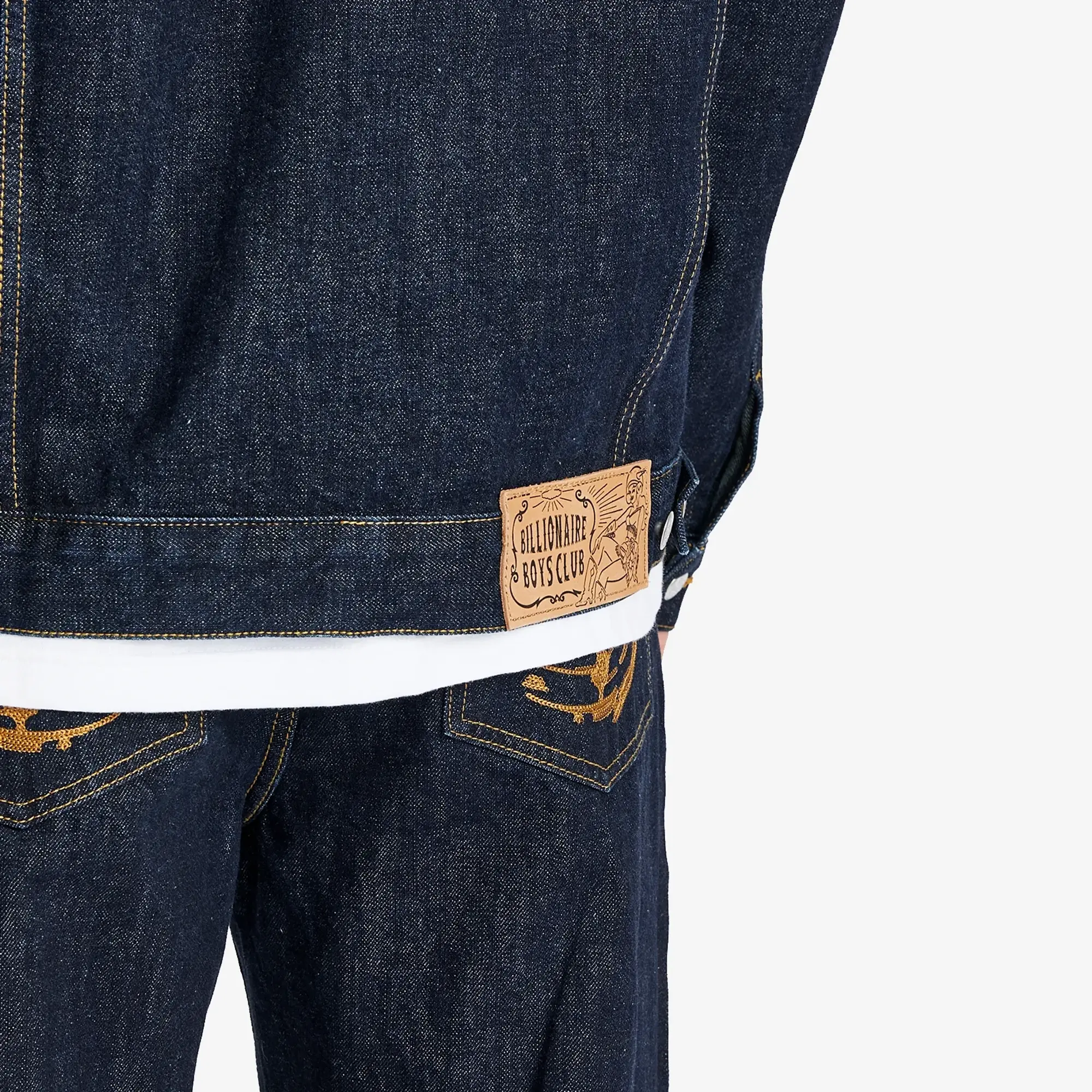 Billionaire Boys Club Men's Script Logo Denim Jacket Indigo