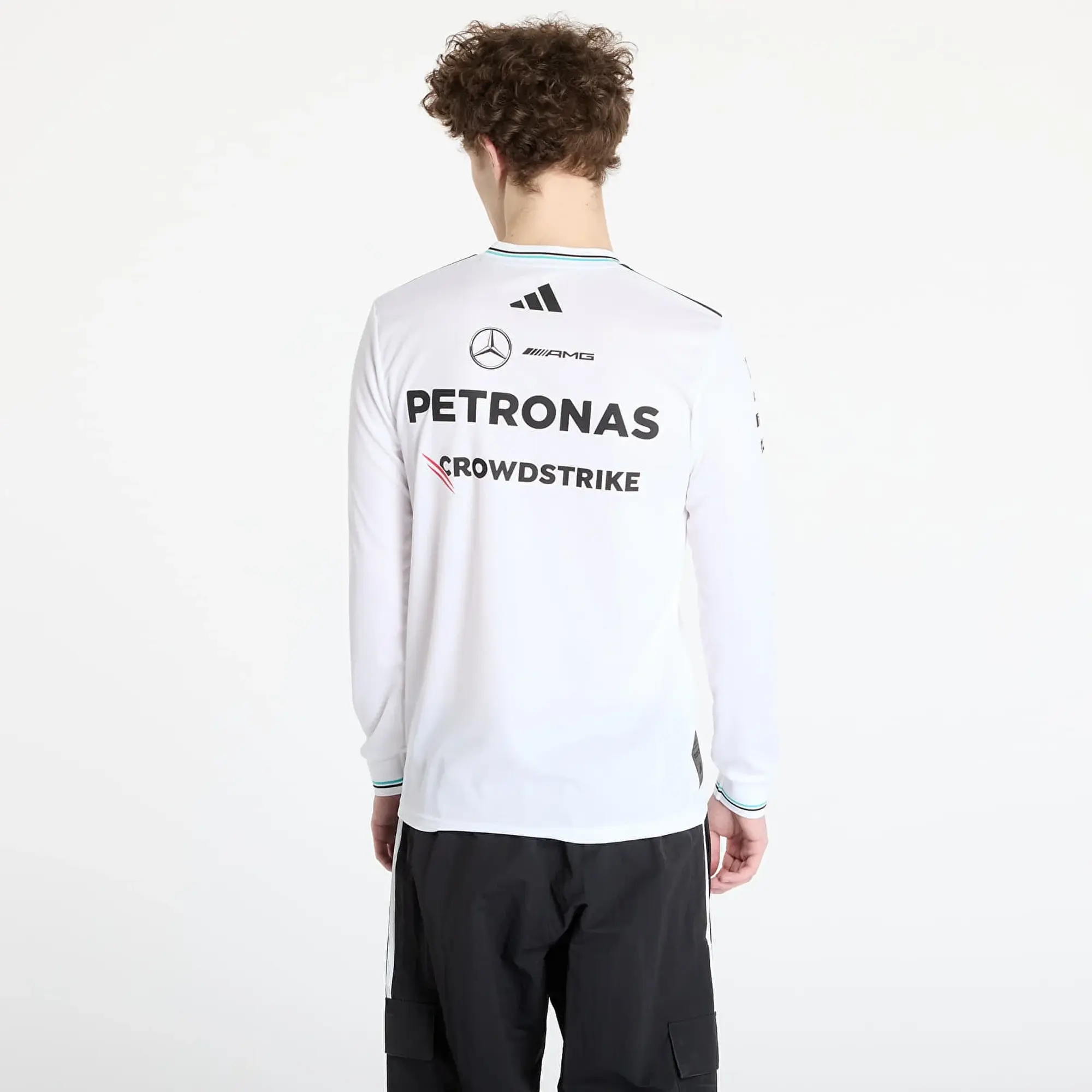 adidas Originals Jersey Adidas X Mercedes Amg Petronas Formula One Team Driver Authentic Long Sleeve Jersey White/ White/ Black Xxl