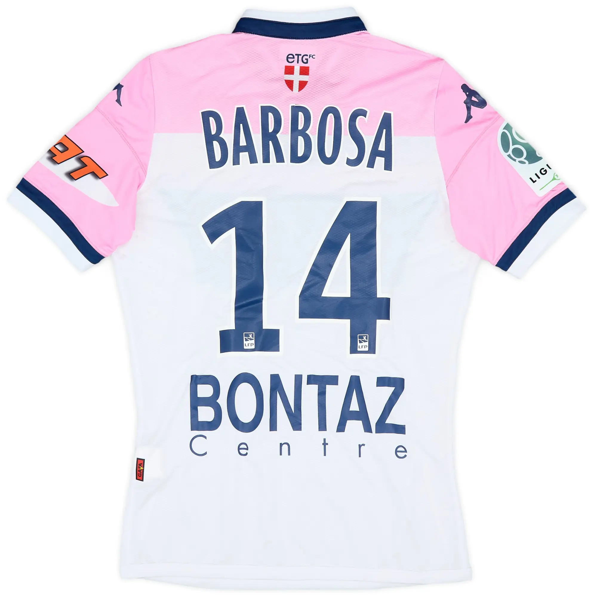Kappa 2015-16 Evian Match Issue Home Shirt Barbosa #14