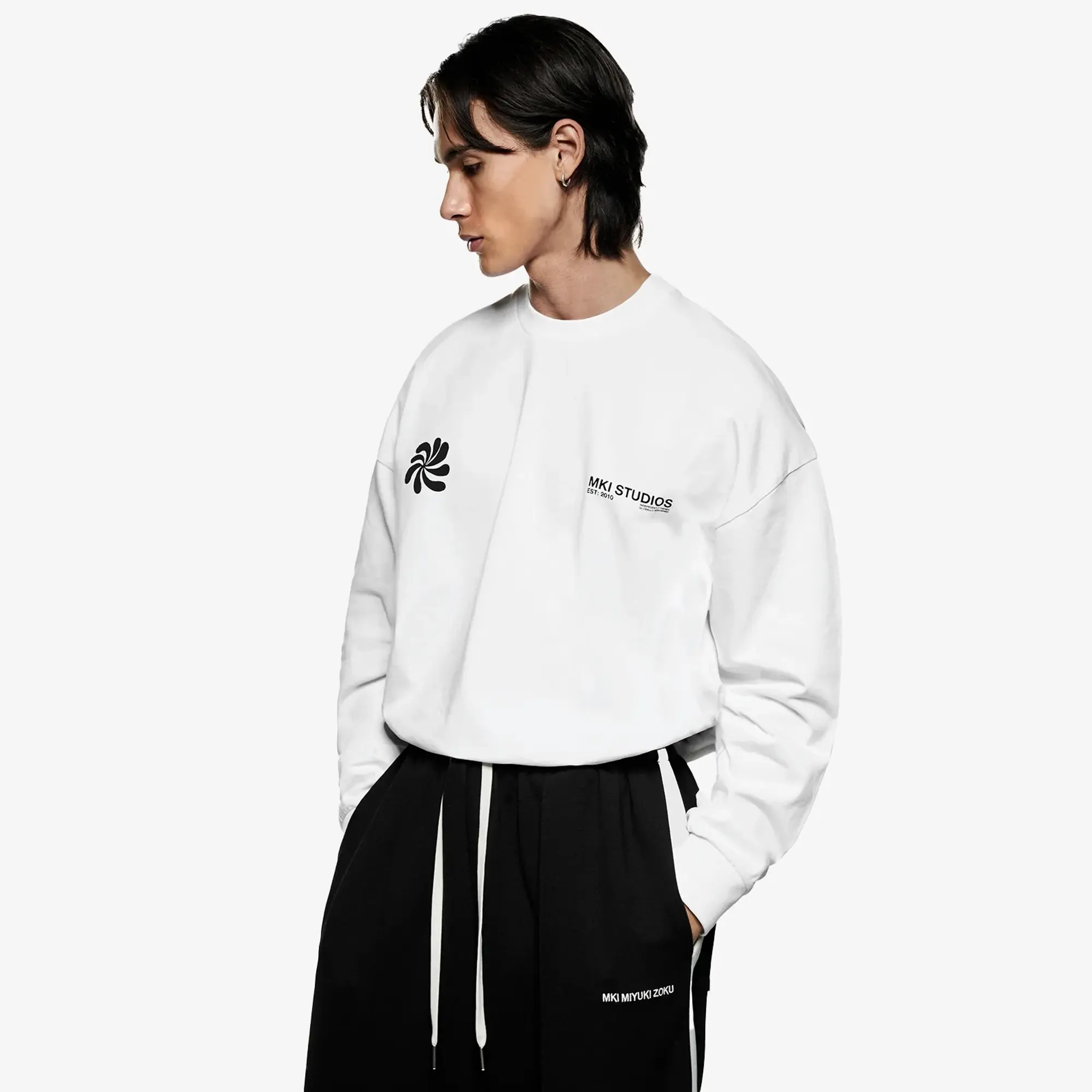 MKI Men's Uniform Long Sleeve T-Shirt White