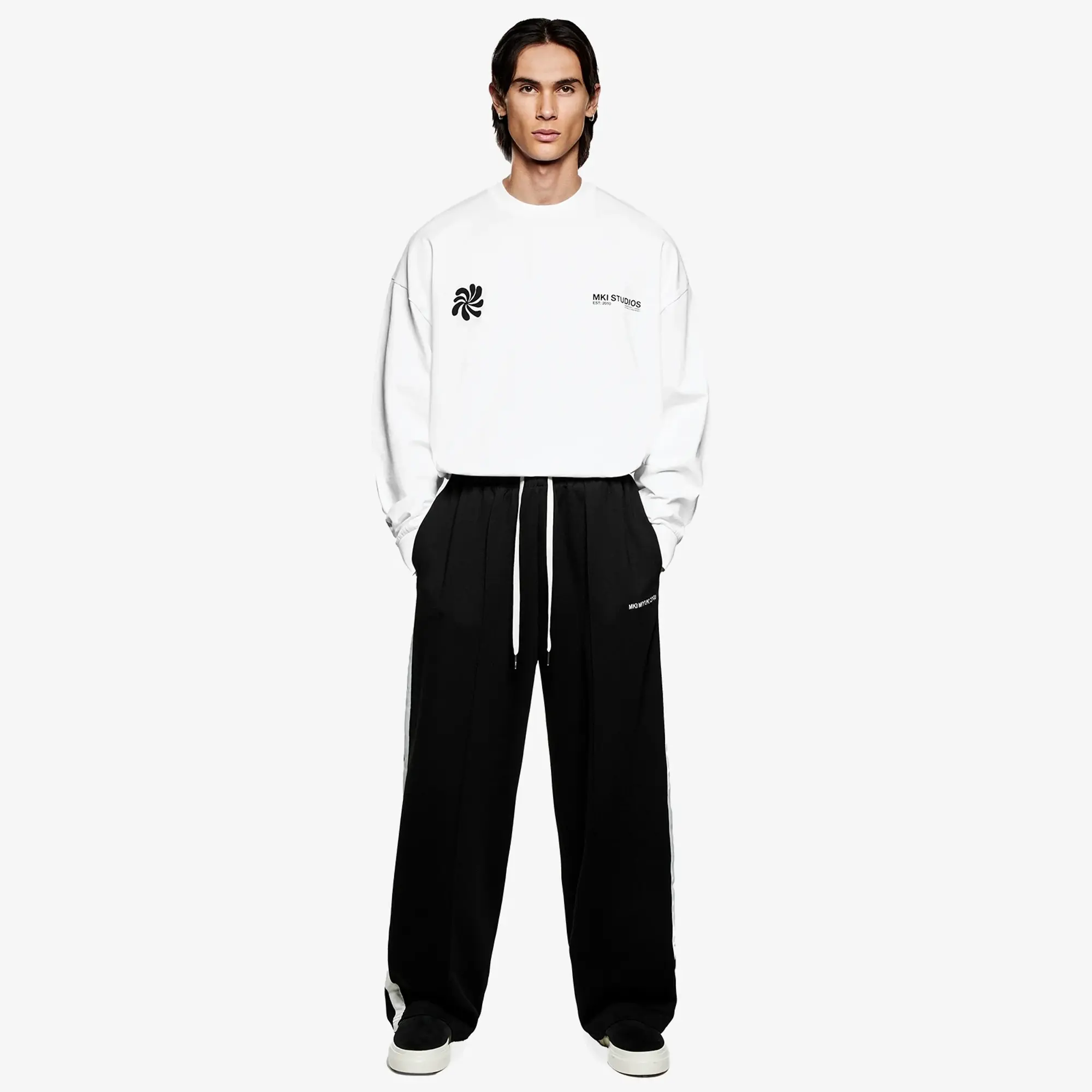 MKI Men's Uniform Long Sleeve T-Shirt White
