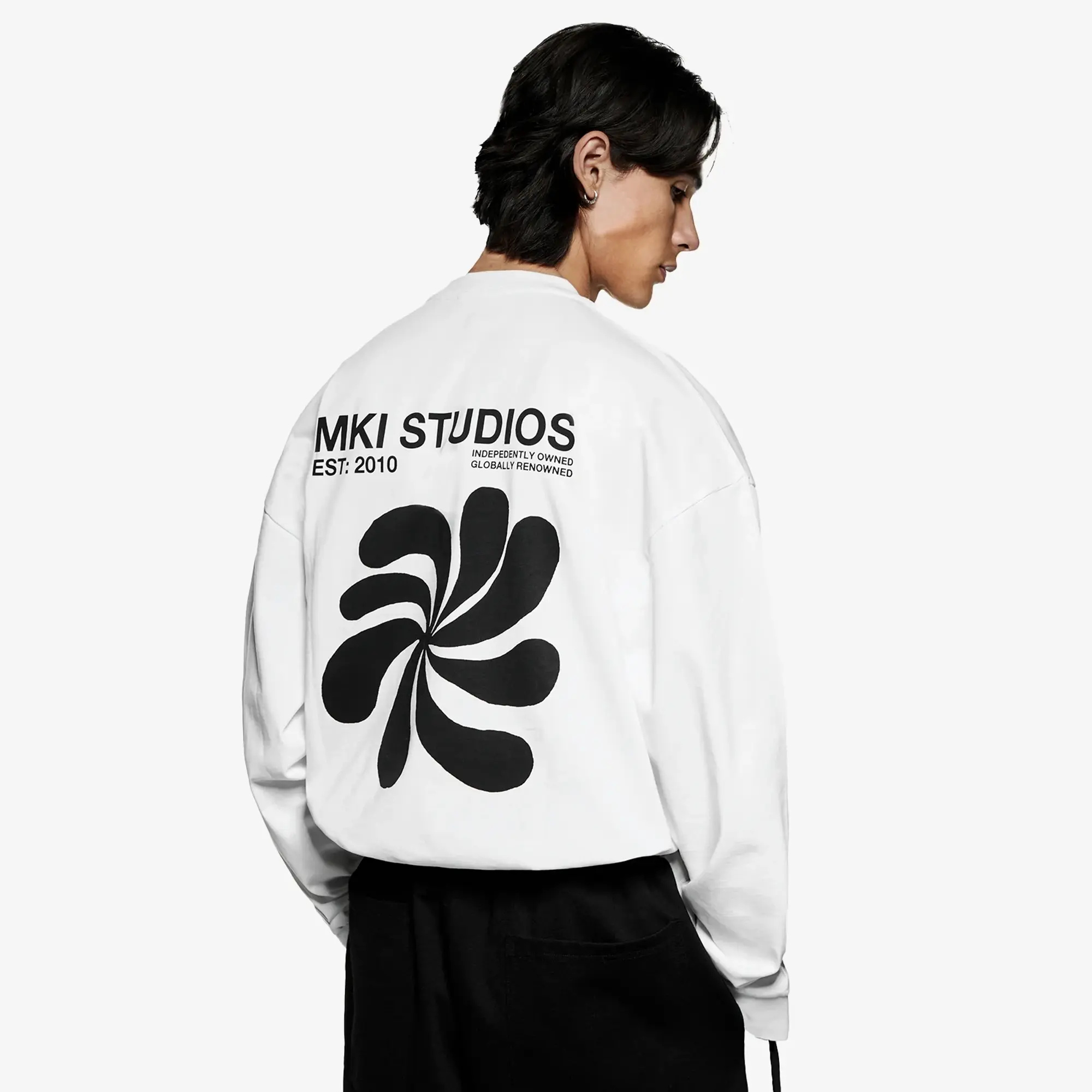 MKI Men's Uniform Long Sleeve T-Shirt White