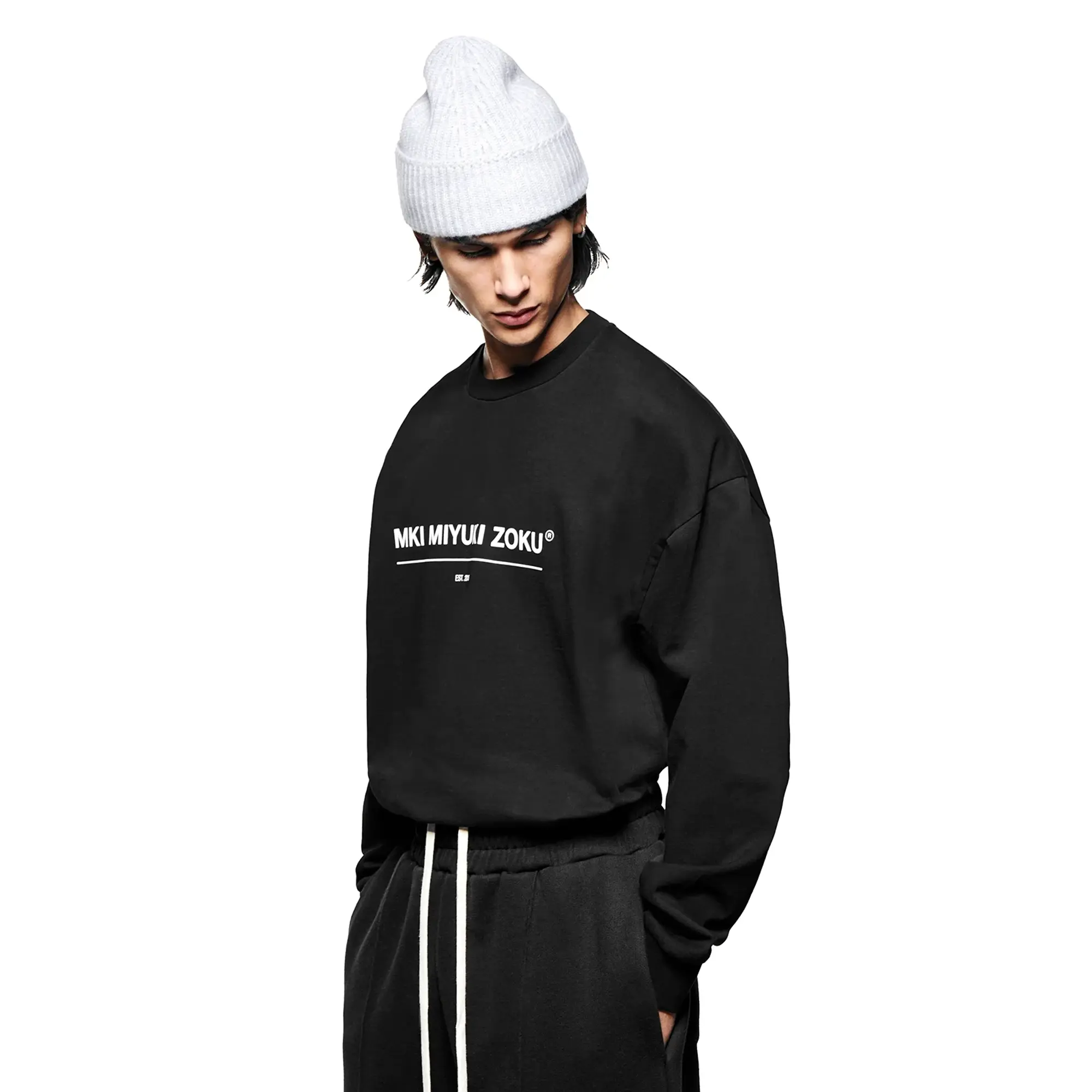 MKI Men's Linear Long Sleeve T-Shirt Black