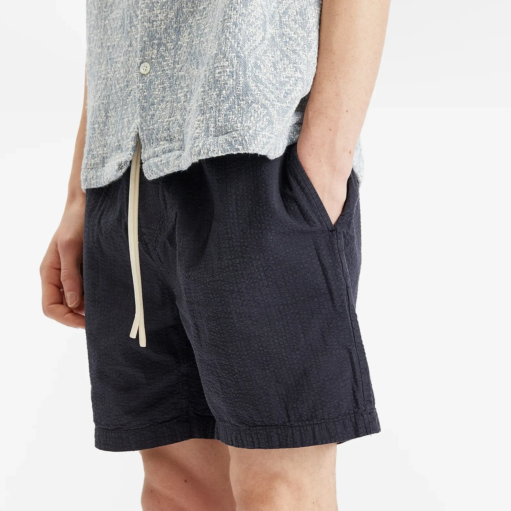Portuguese Flannel Men's Atlantico Seersucker Shorts Navy