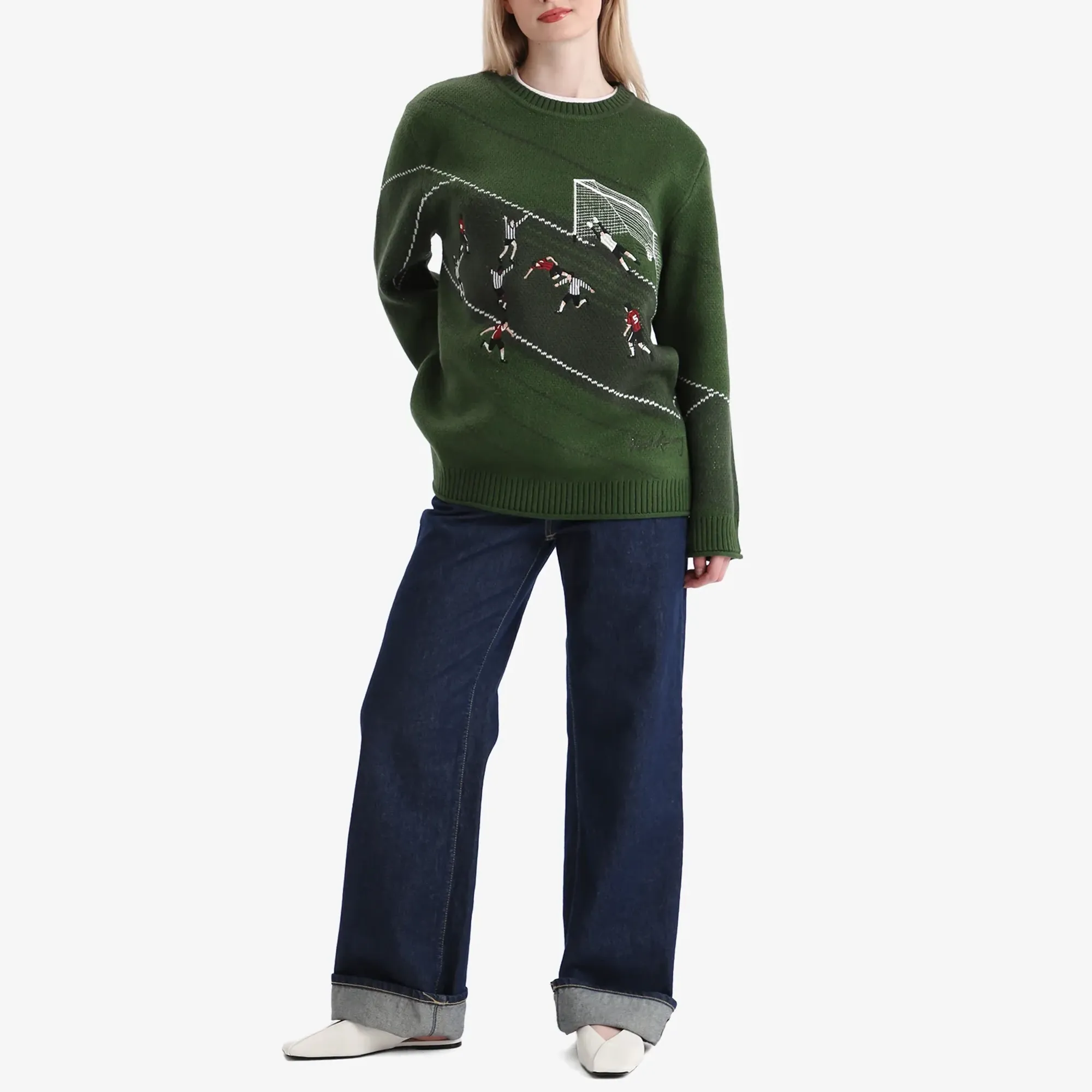 House Of Sunny Women's Match of the Day Jumper Green | VOL24116