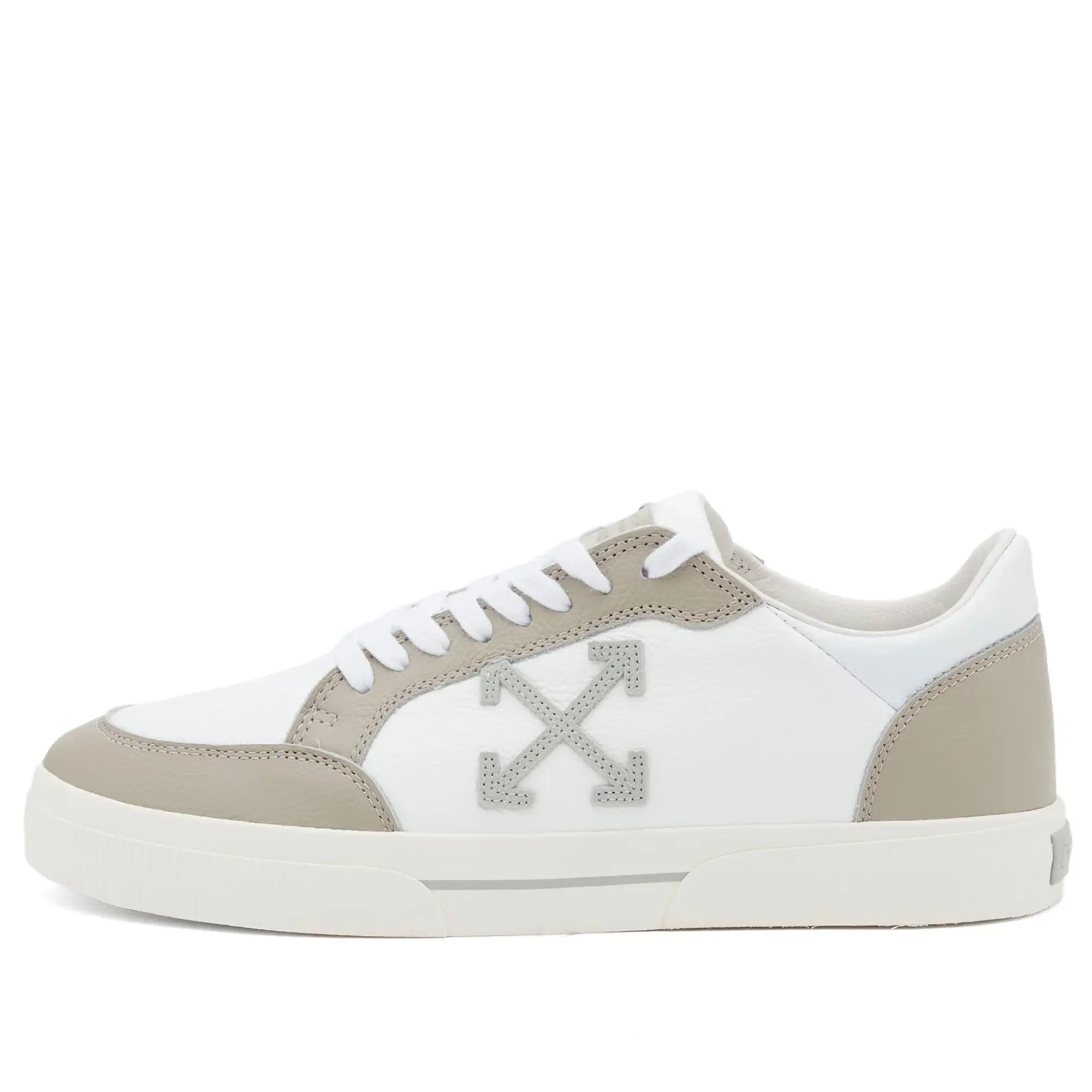 Off-White Men's New Low Vulcanized Leather Sneaker White/Sage