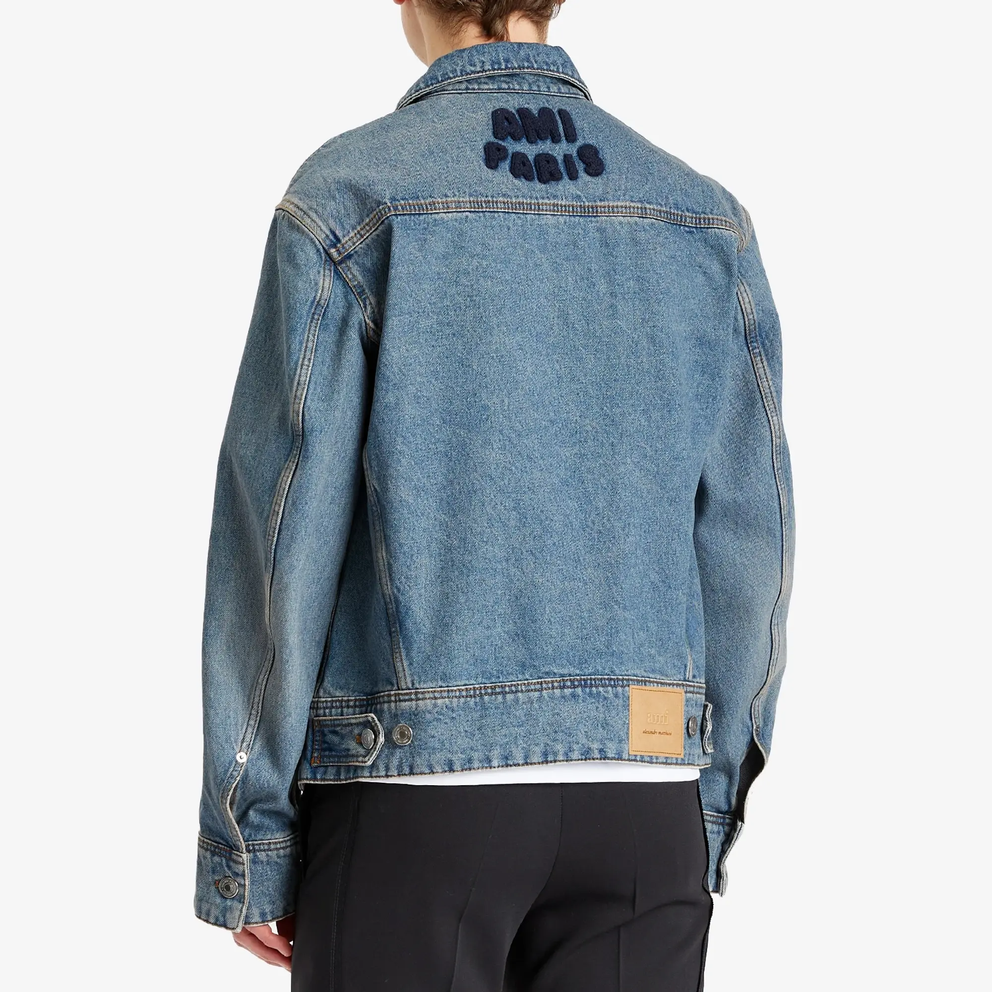 AMI Paris Men's AMI Paris Men's Trucker Jacket Blue