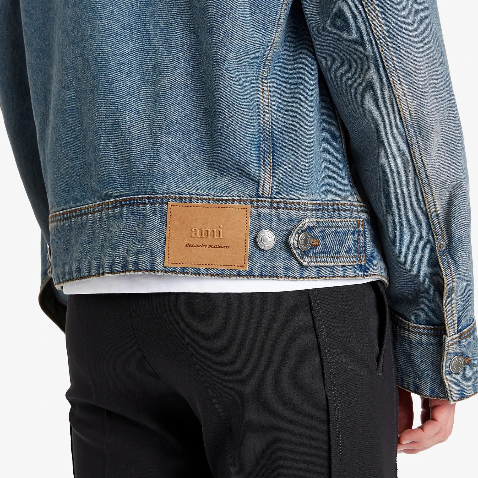 AMI Paris Men's AMI Paris Men's Trucker Jacket Blue