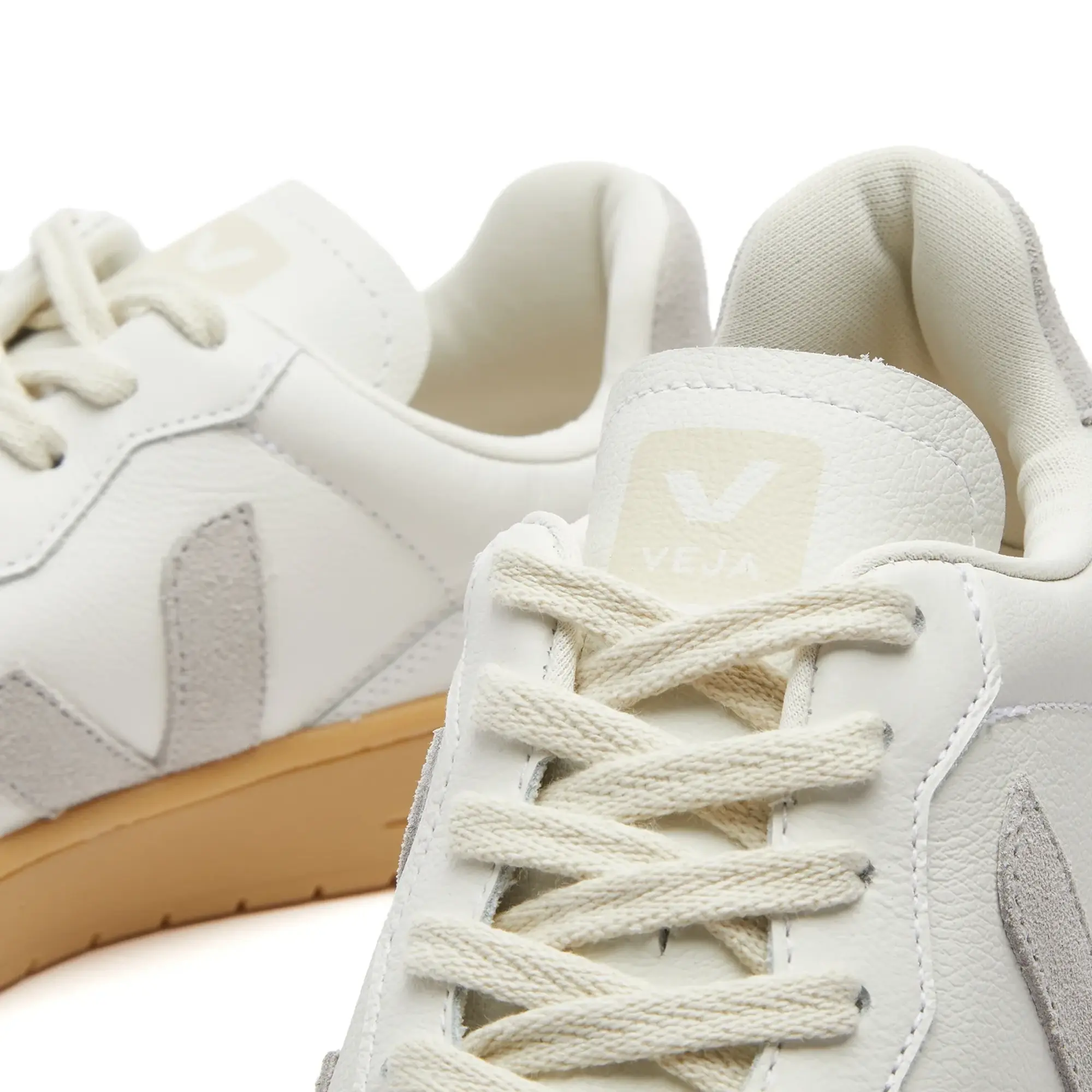 Veja Women's V-90 Sneaker in O.T Leather Extra/White/Light