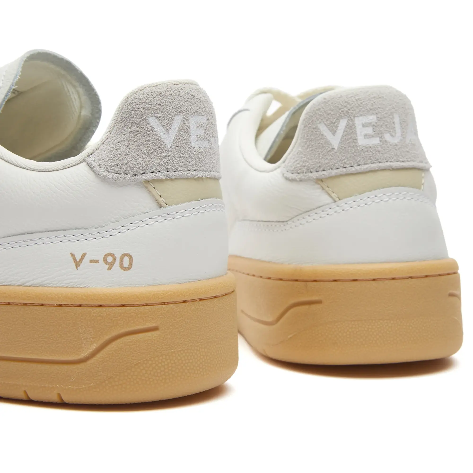 Veja Women's V-90 Sneaker in O.T Leather Extra/White/Light