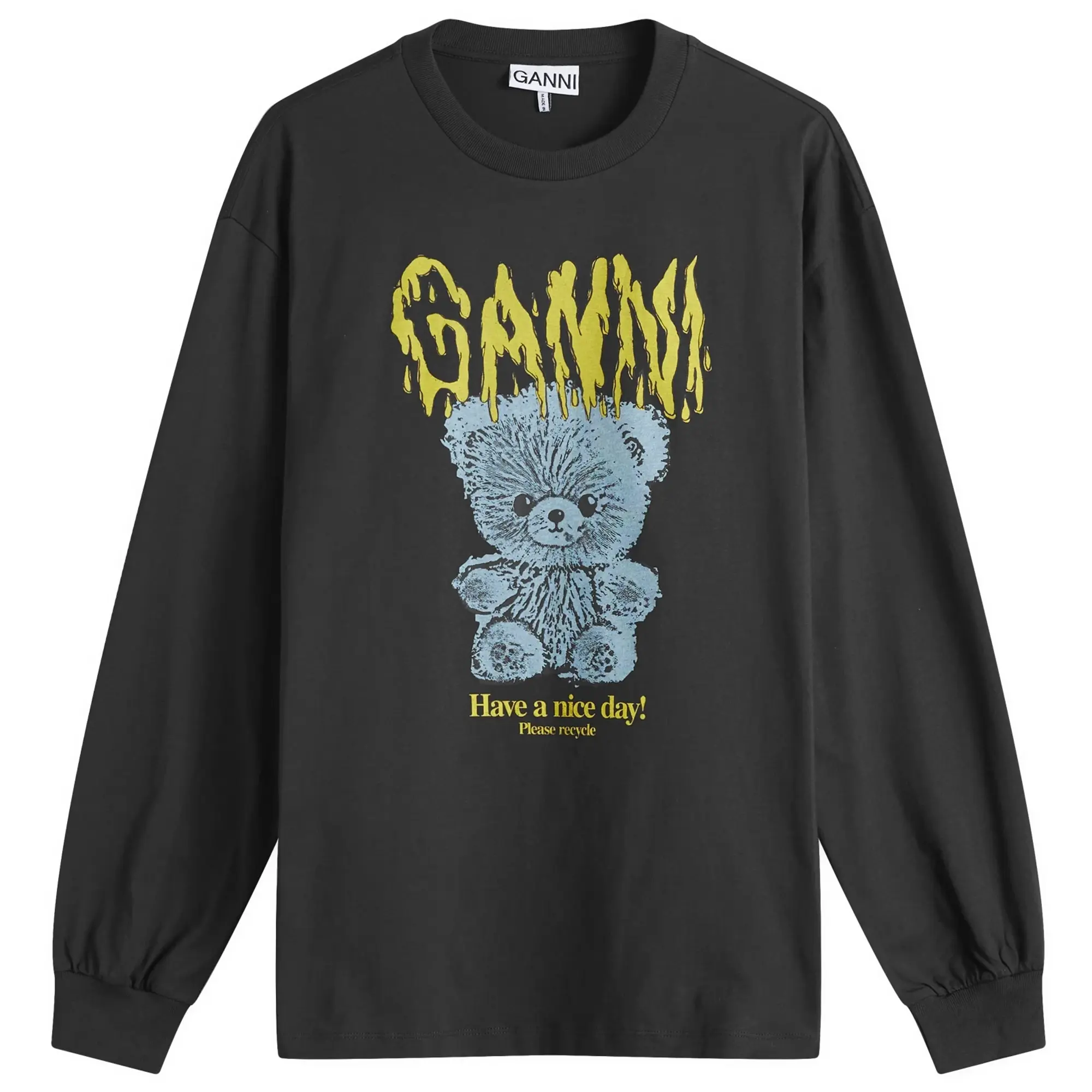 GANNI Women's Teddy Long Sleeve T-Shirt Phantom